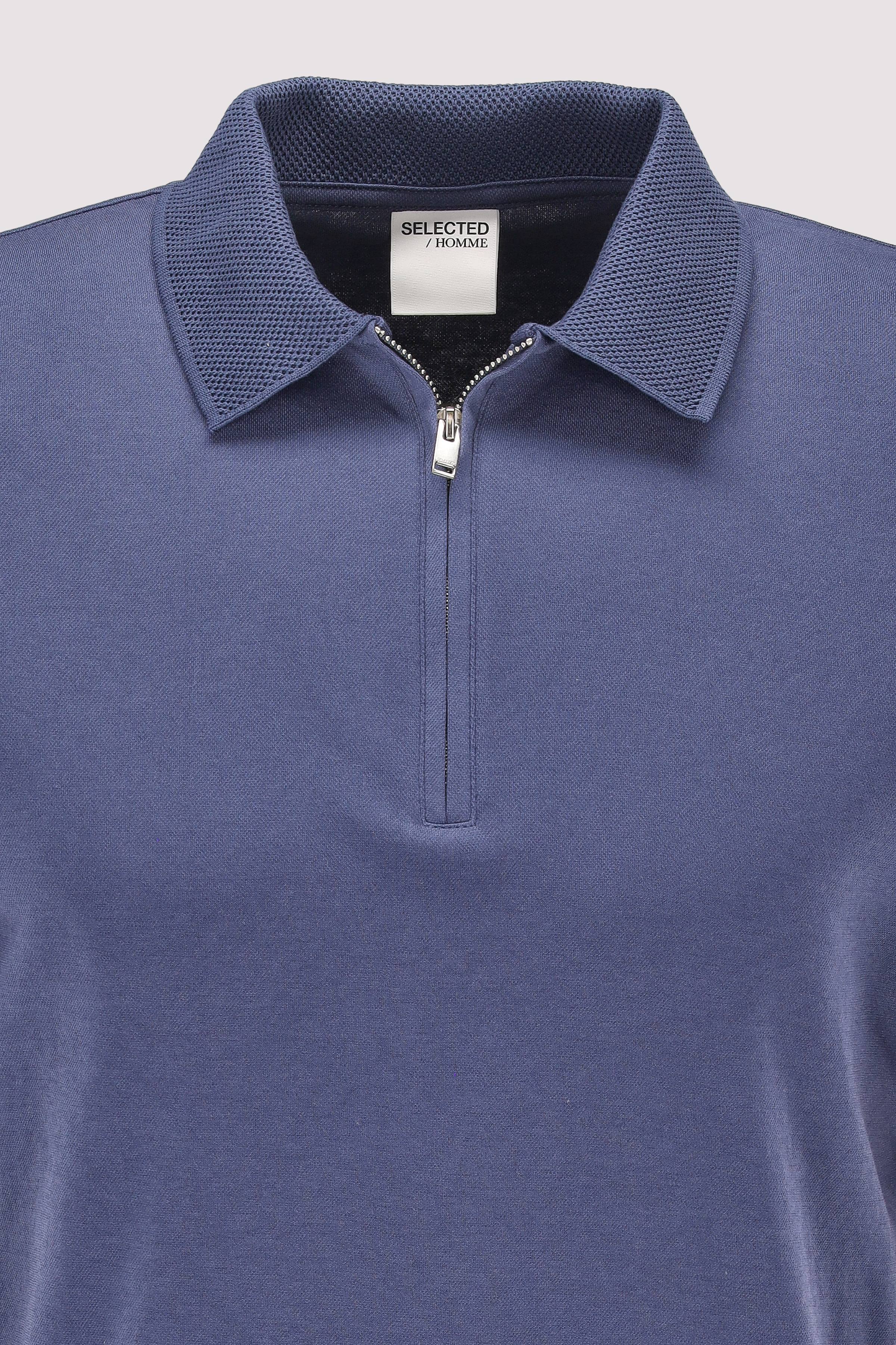 Selected - SLHFAVE ZIP SS POLO NOOS