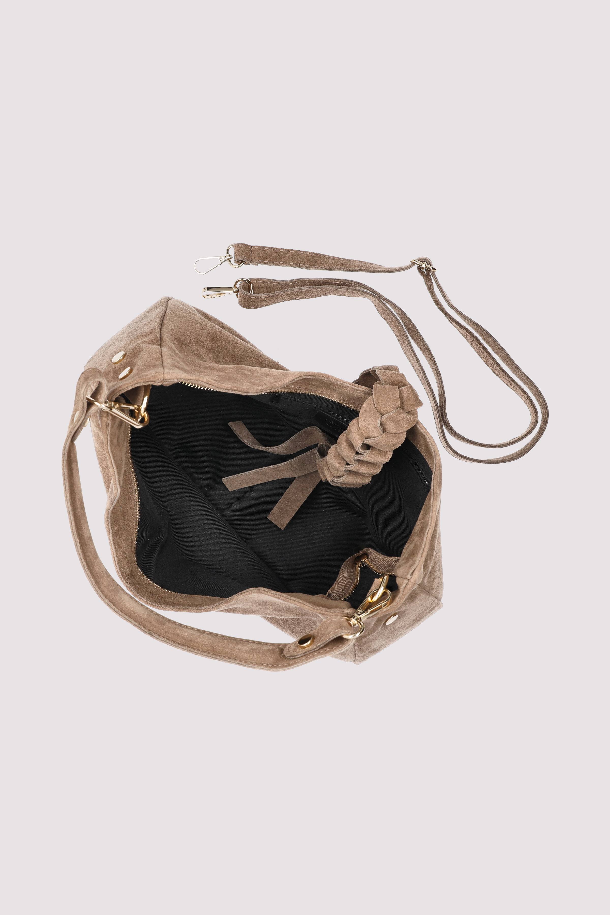 Marlon Bags - Marlon Bags Taupe Handtasche elegant