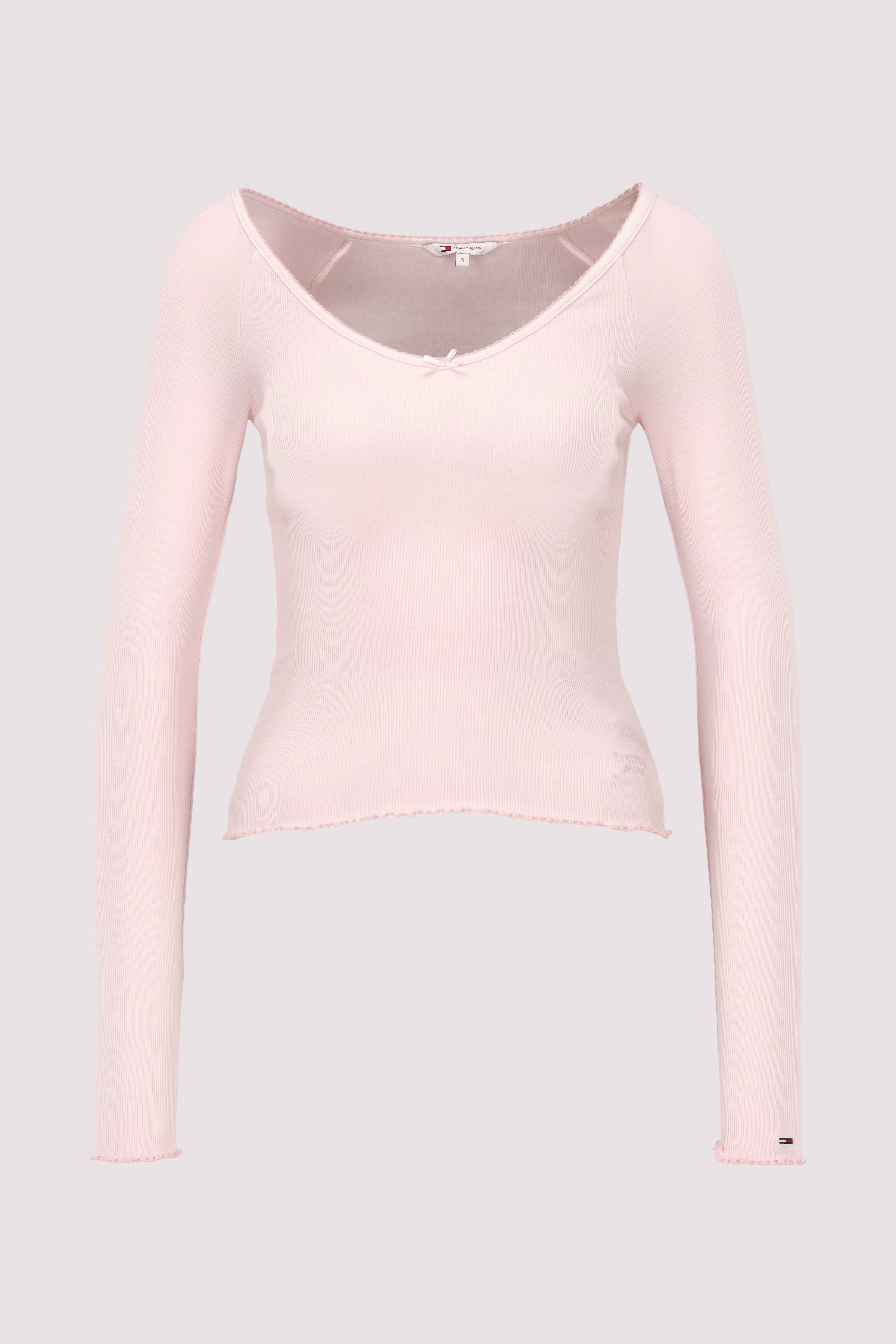 TJW SLIM VNECK GMD RIB LS