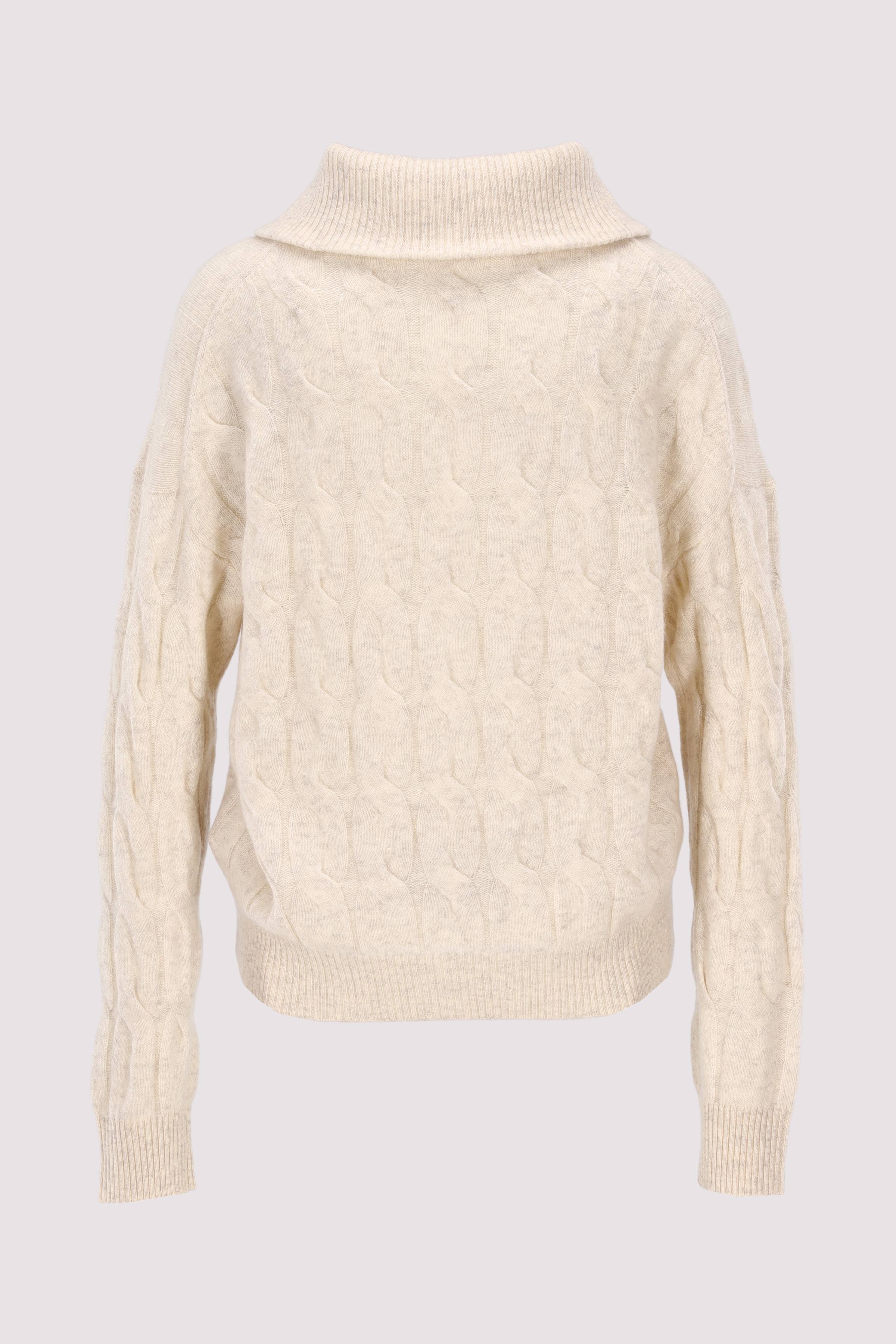 SOFT WOOL CABLE 1/2 ZIP LS SWT