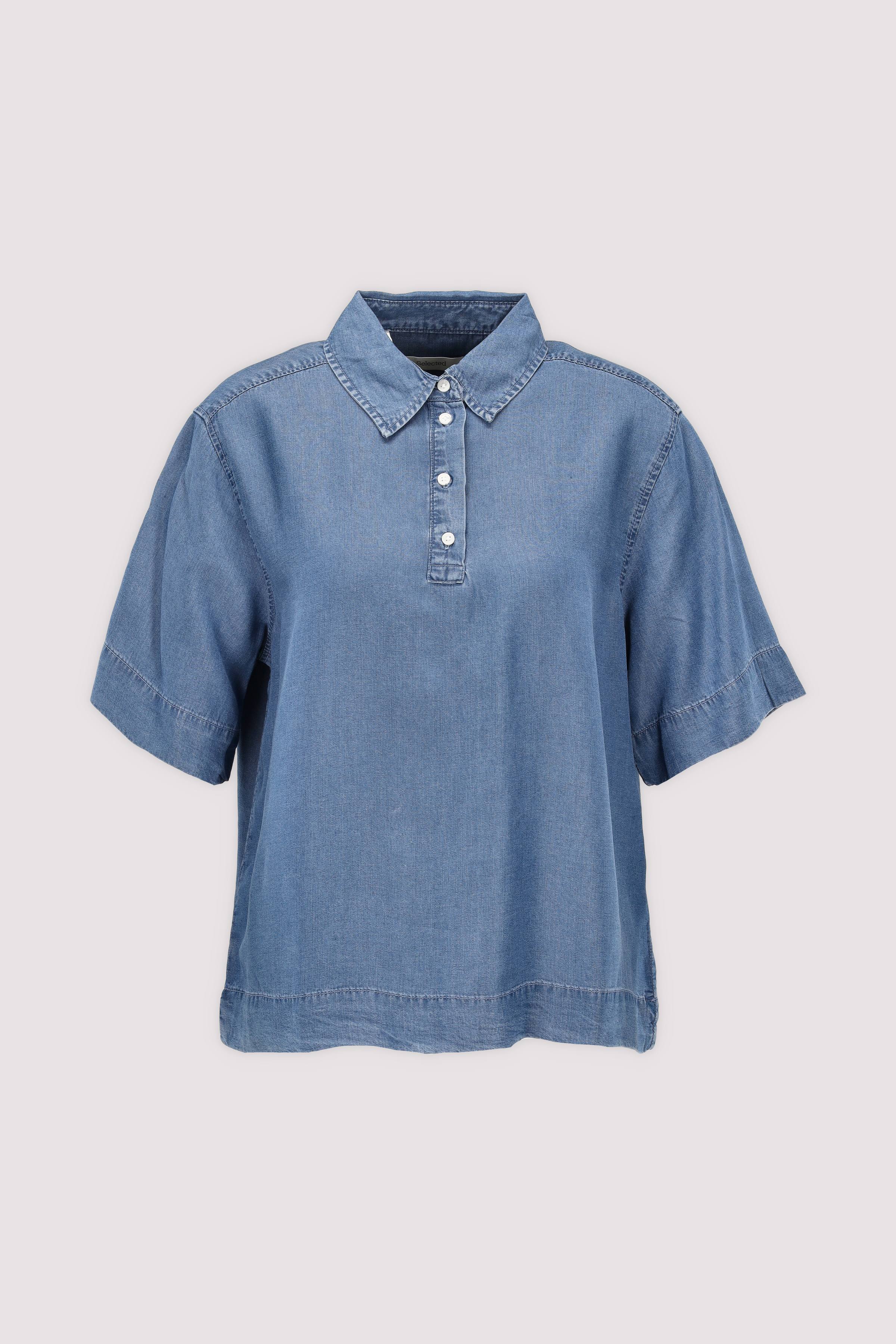 SLFJANNA OVERSIZE 2/4 POLO SHI