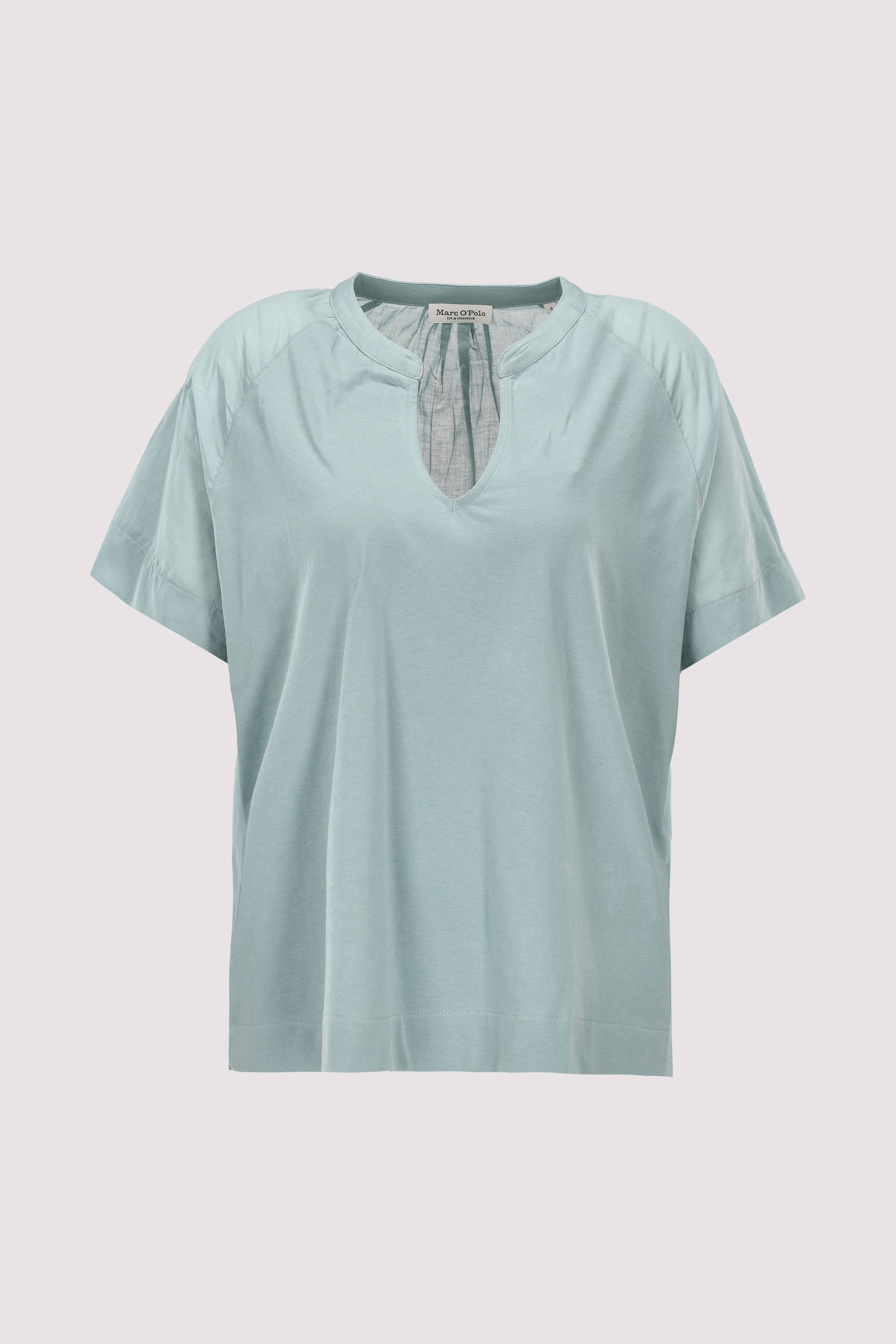 Jersey blouse, short sleeve wi