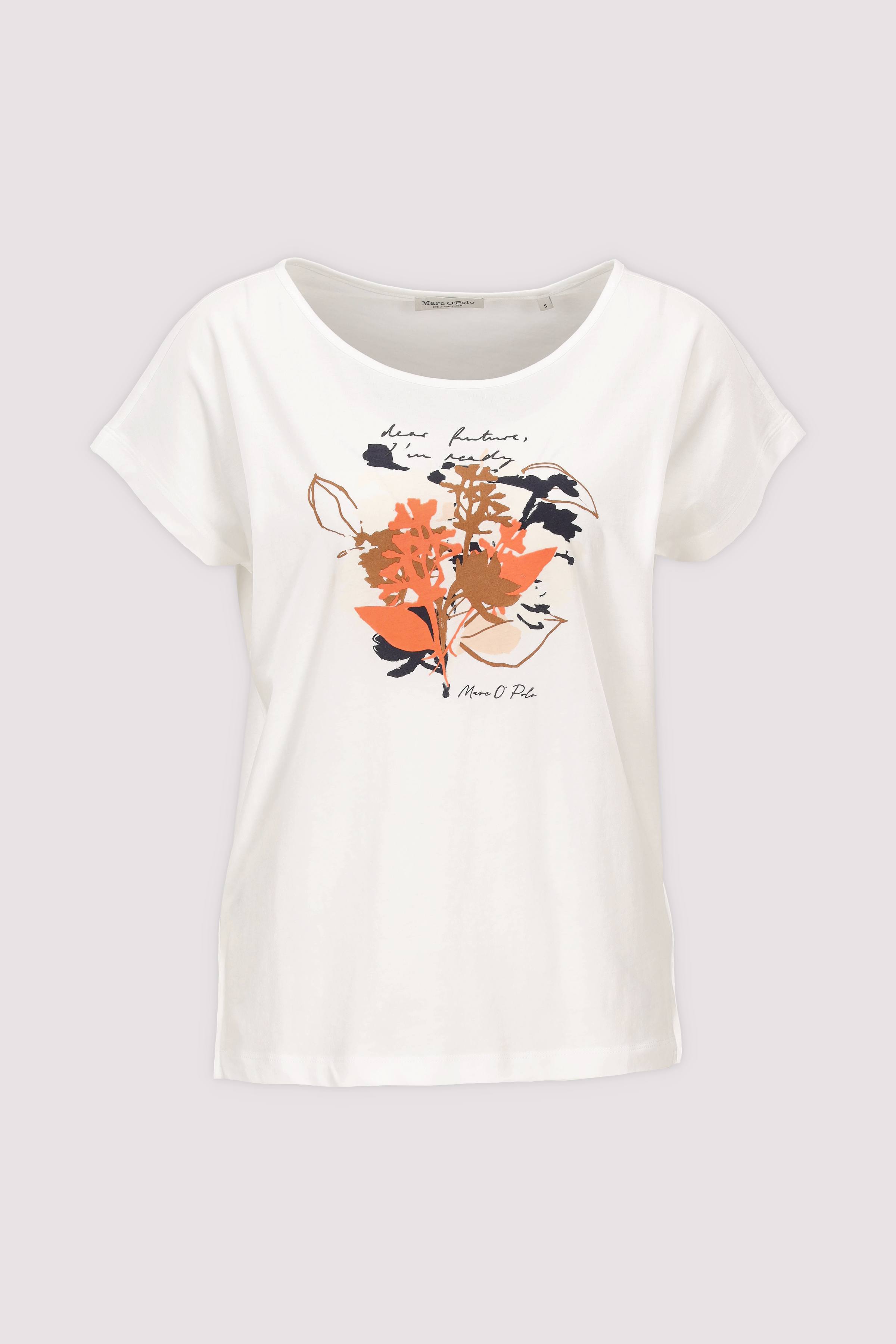 Marc O'Polo Damen T-Shirt Weiß Baumwolle