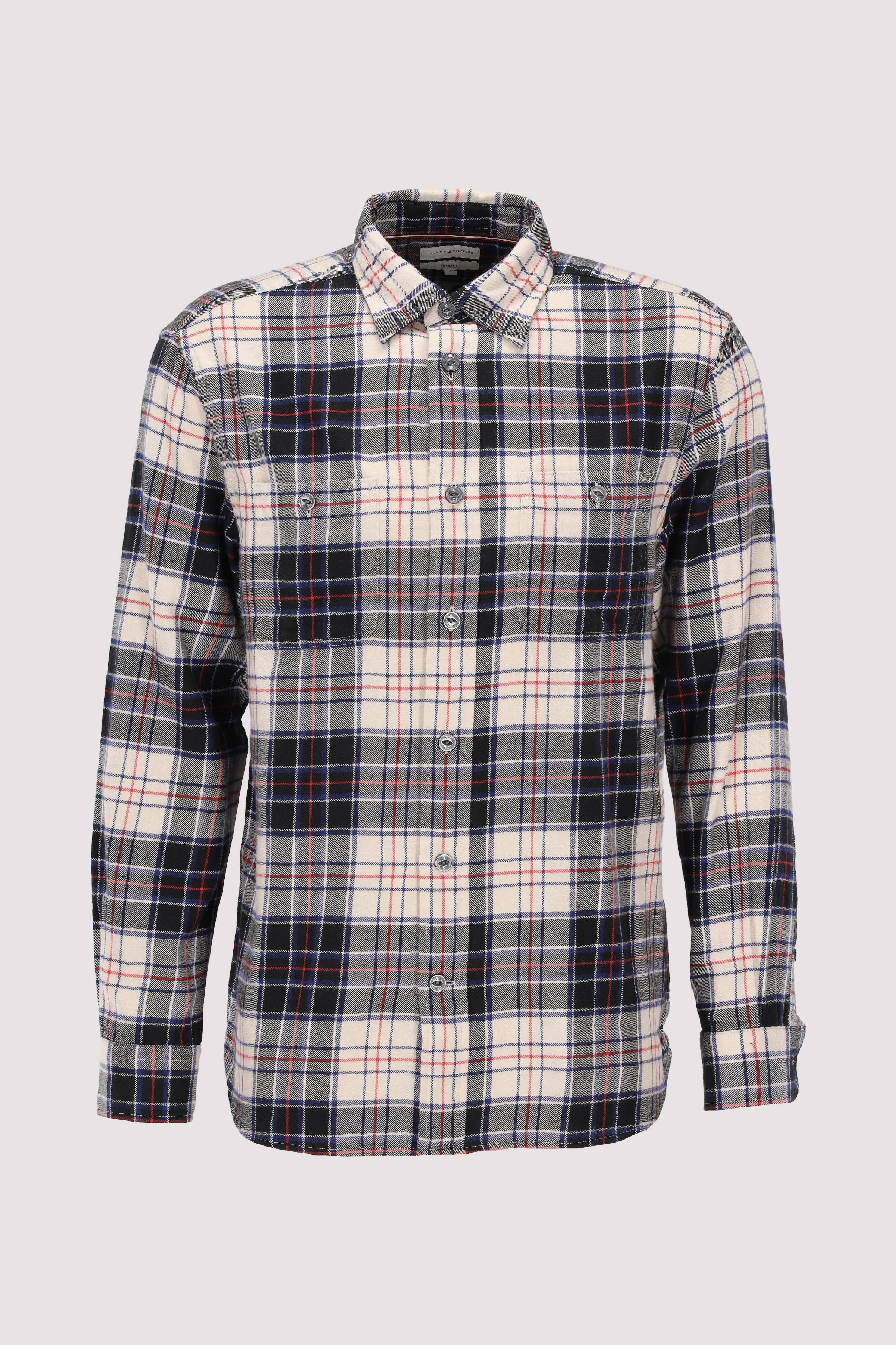 Tommy Hilfiger - Tommy Hilfiger Herren Langarmhemd weiß