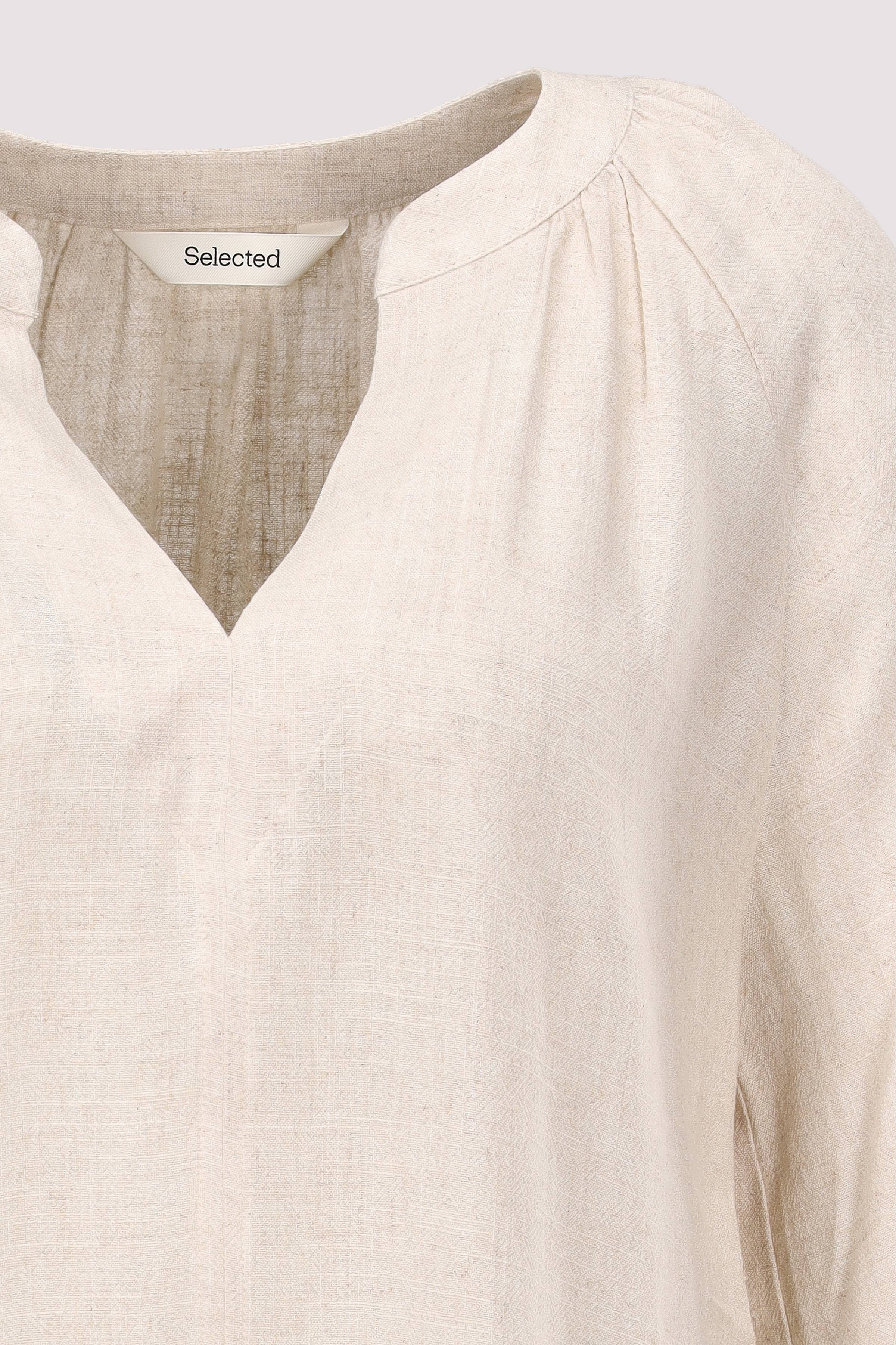 Selected - Selected Langarmbluse Sandshell