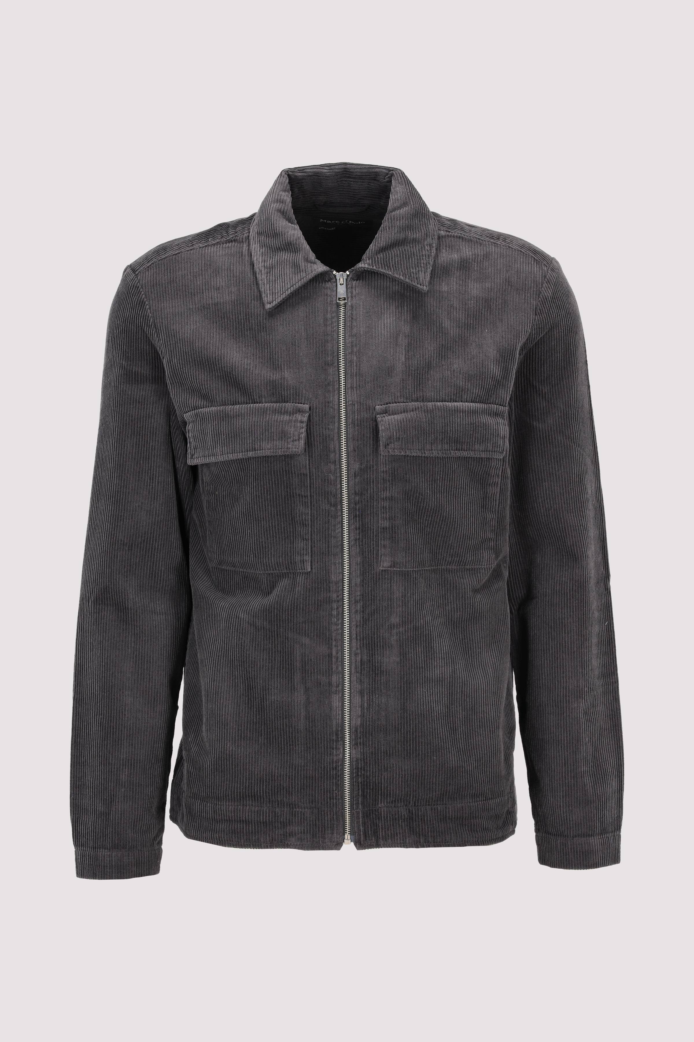 Overshirt with bowling collar,
