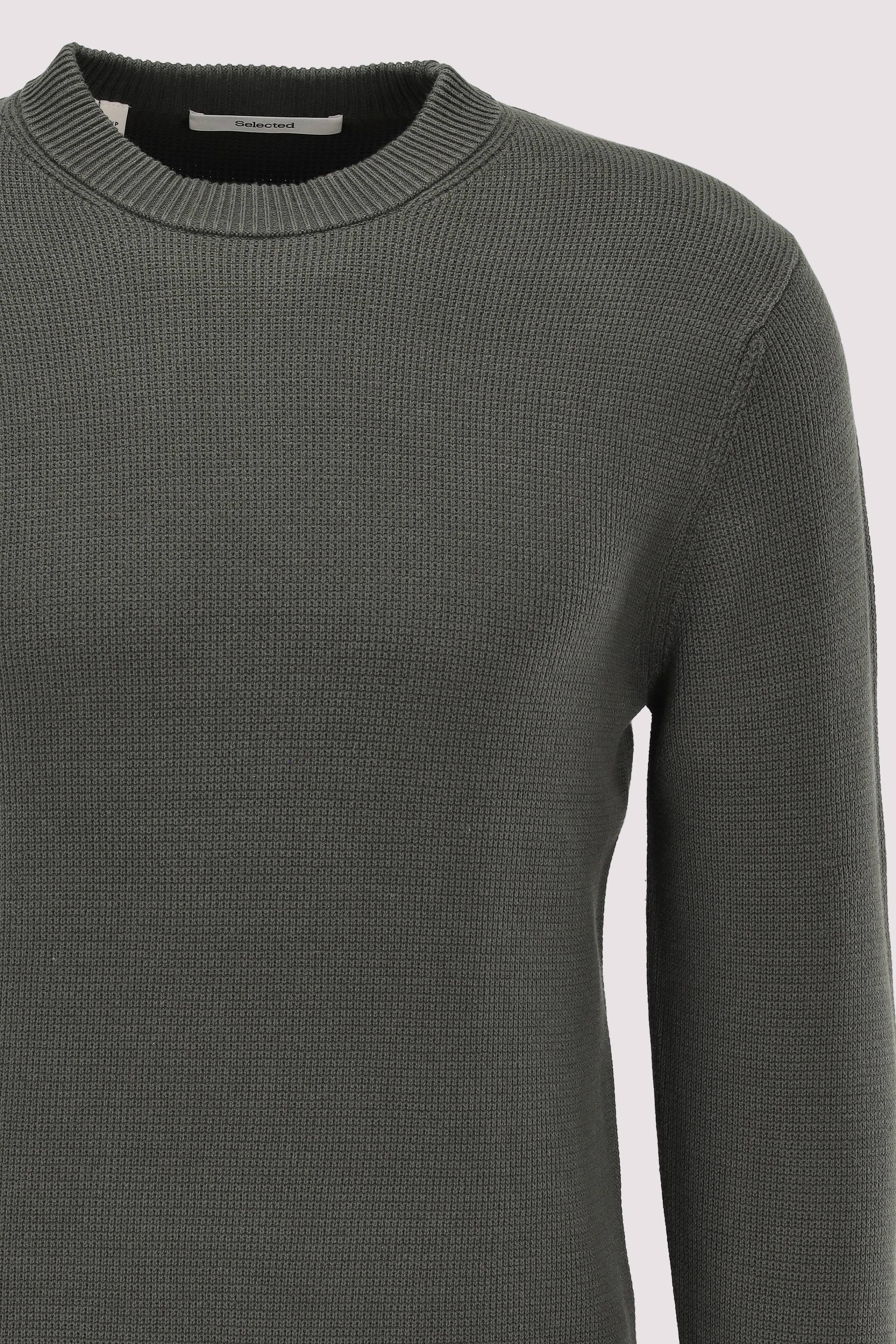 Selected - SLHDANE LS KNIT STRUCTURE CREW