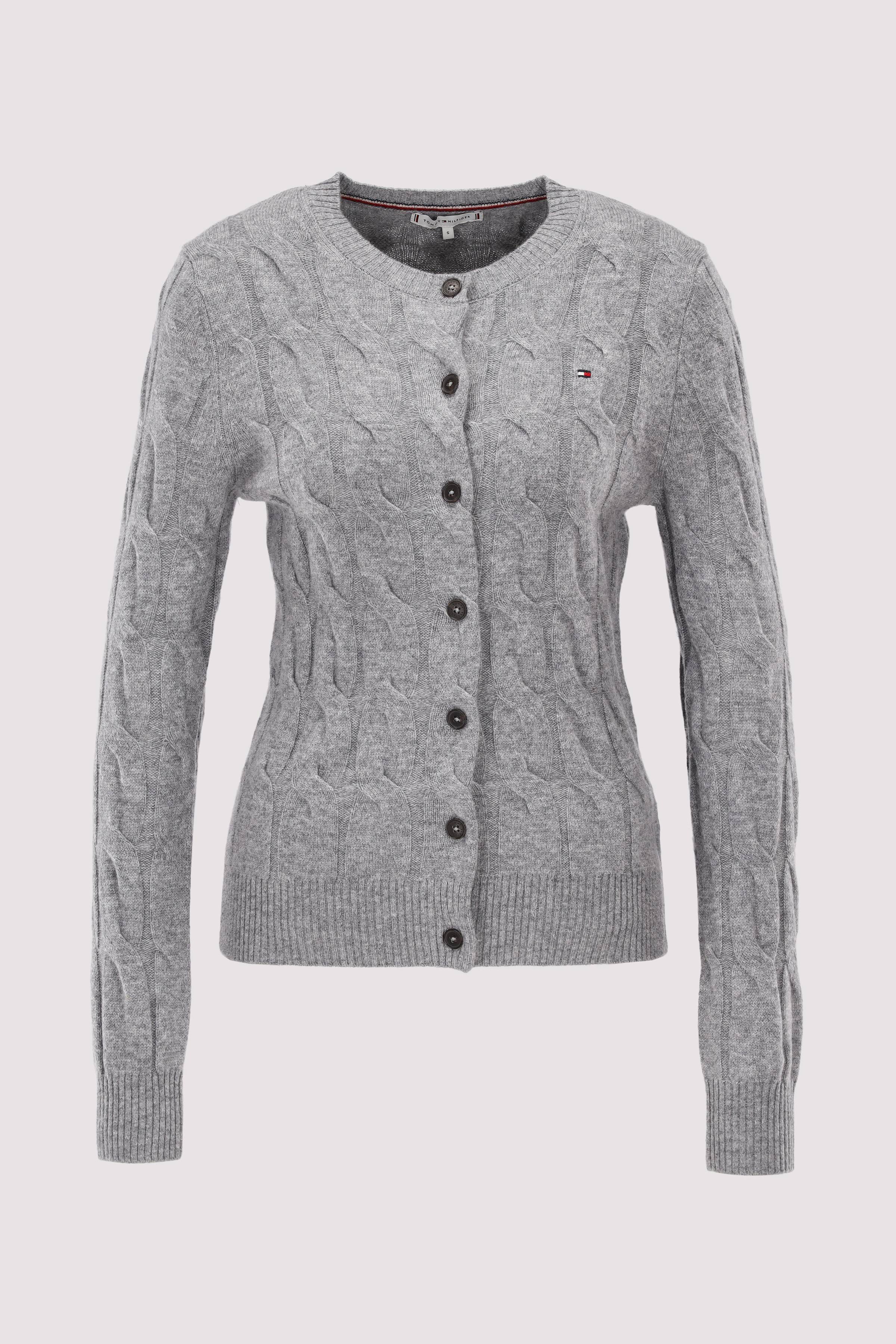 SOFT WOOL CABLE C-NK LS CARDIG