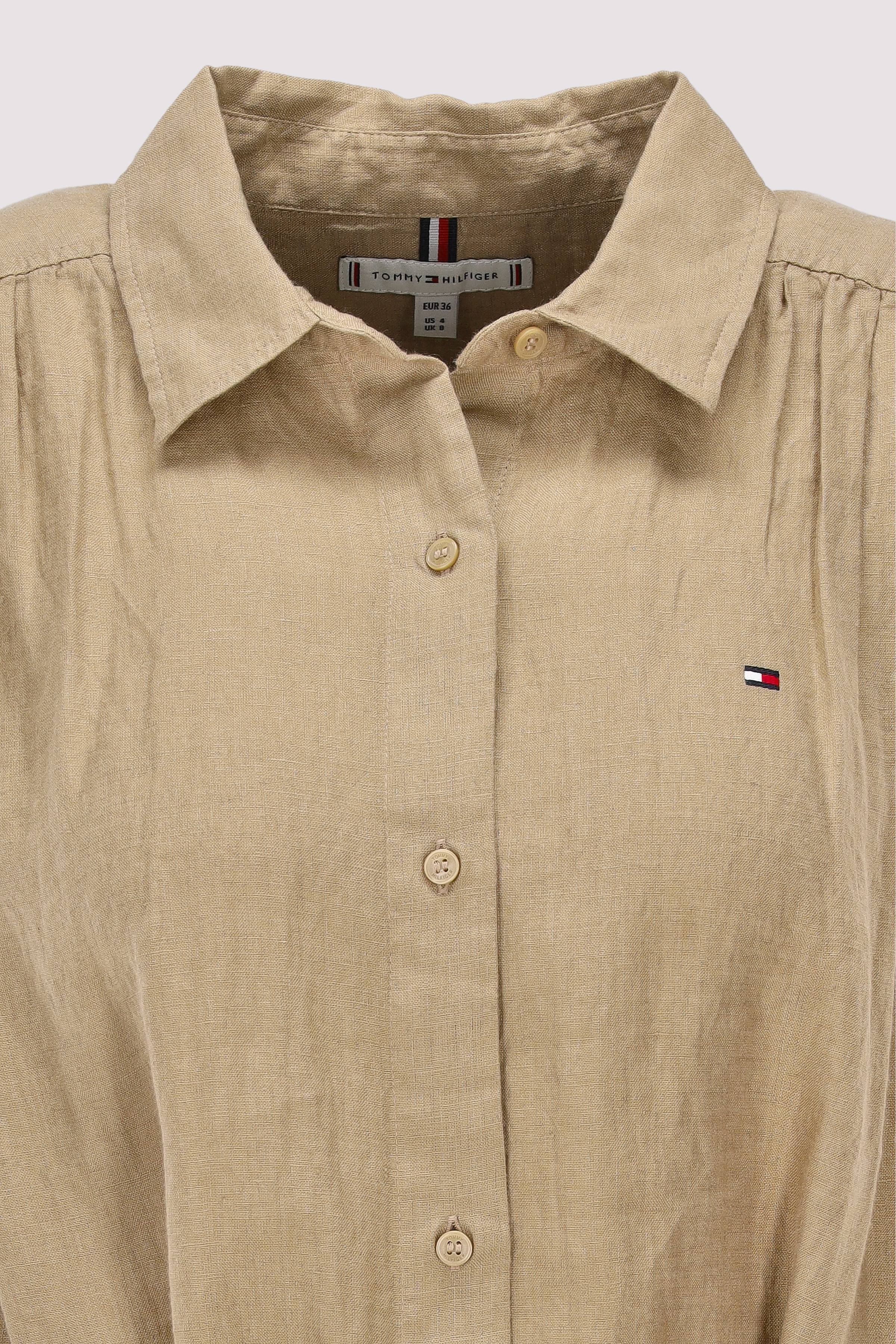 Tommy Hilfiger - ESS LINEN S/S MIDI SHIRT DRESS Tommy Hilfiger - ESS LINEN S/S MIDI SHIRT DRESS