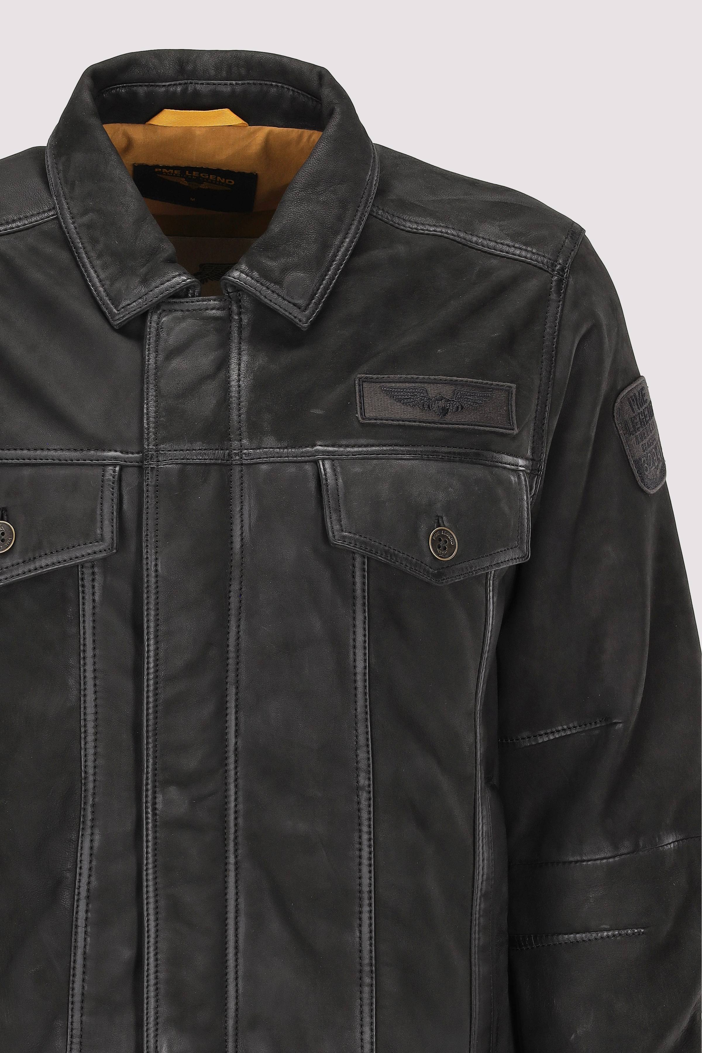 PME Legend - PME Legend Lederjacke Schwarz