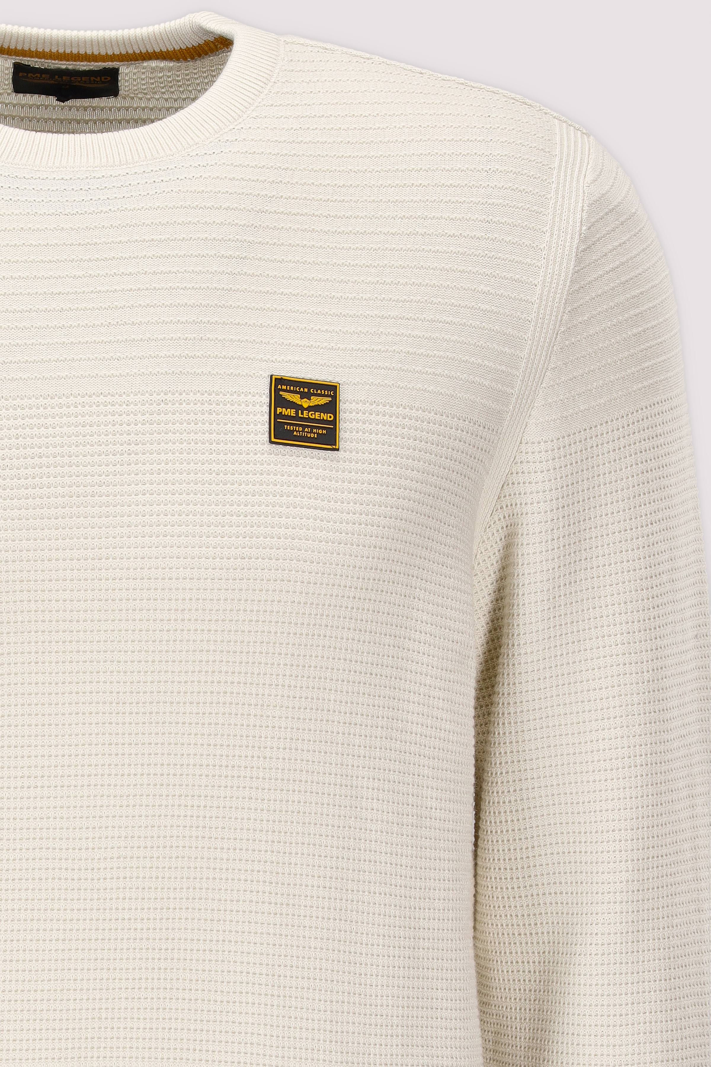 PME Legend - PME Legend Rundhalspullover beige