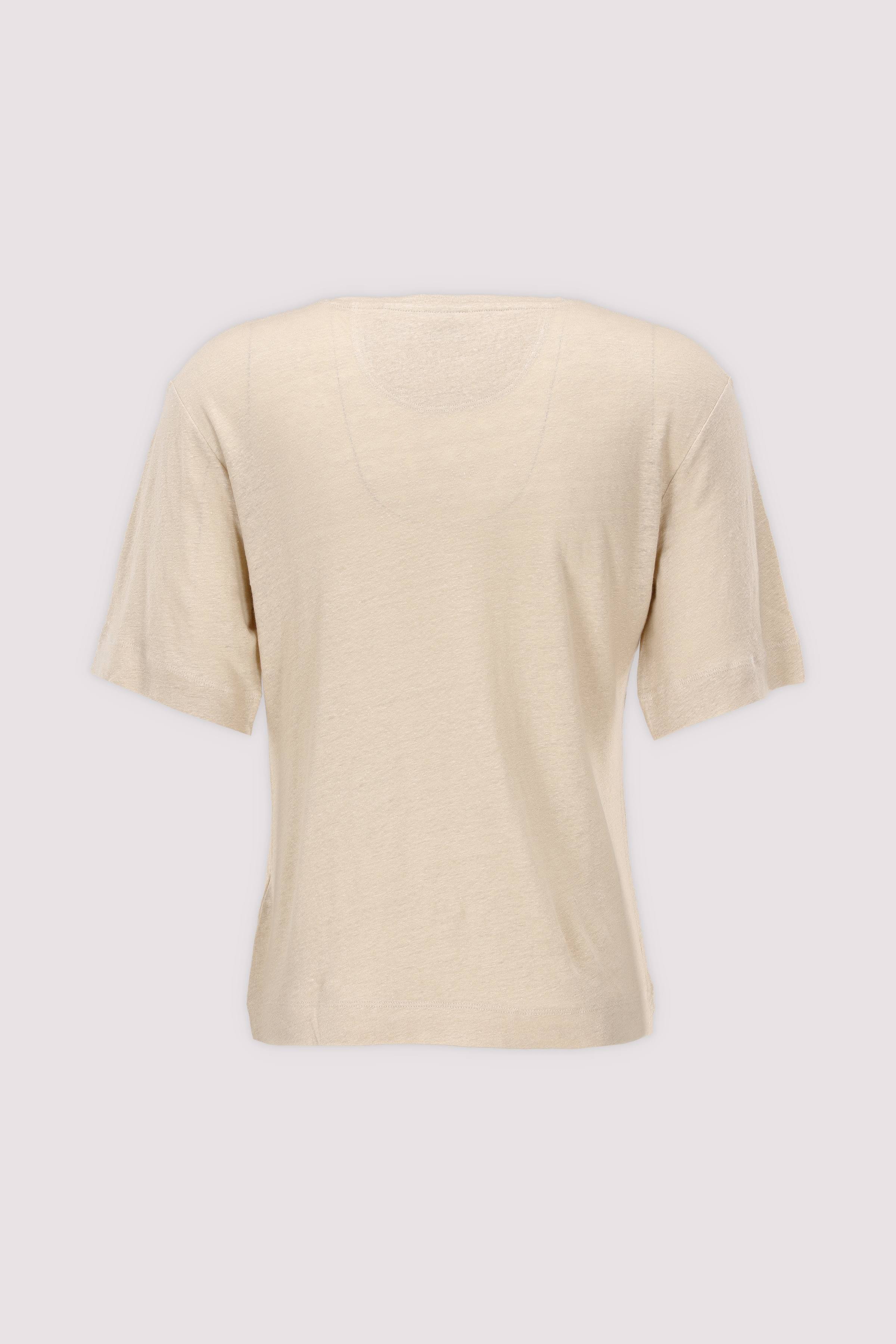 BOSS Damen Leinen T-Shirt Open beige