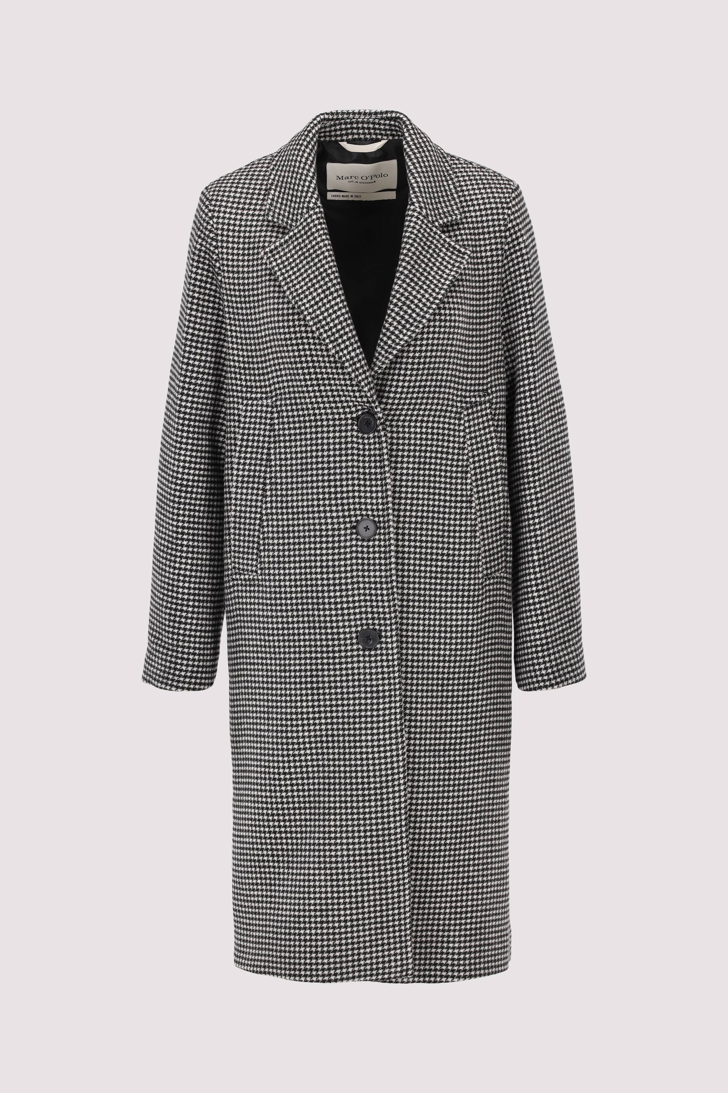 Marc O´Polo International - Houndstooth wool coat, lapel c