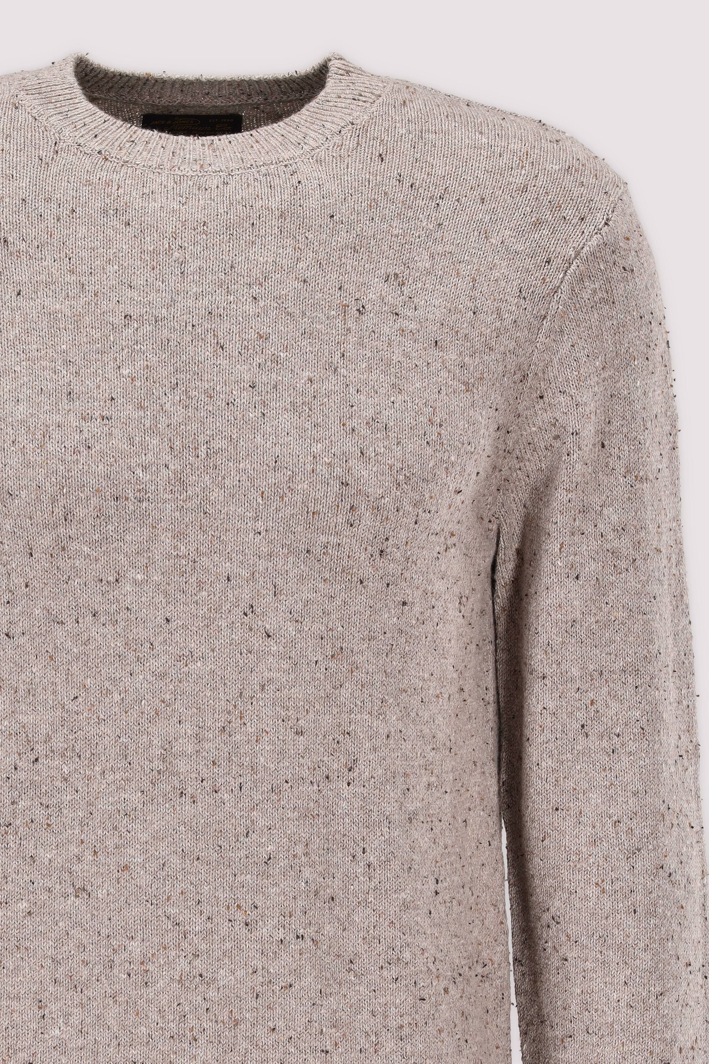 Jack and Jones - Jack and Jones beige Rundhalspullover