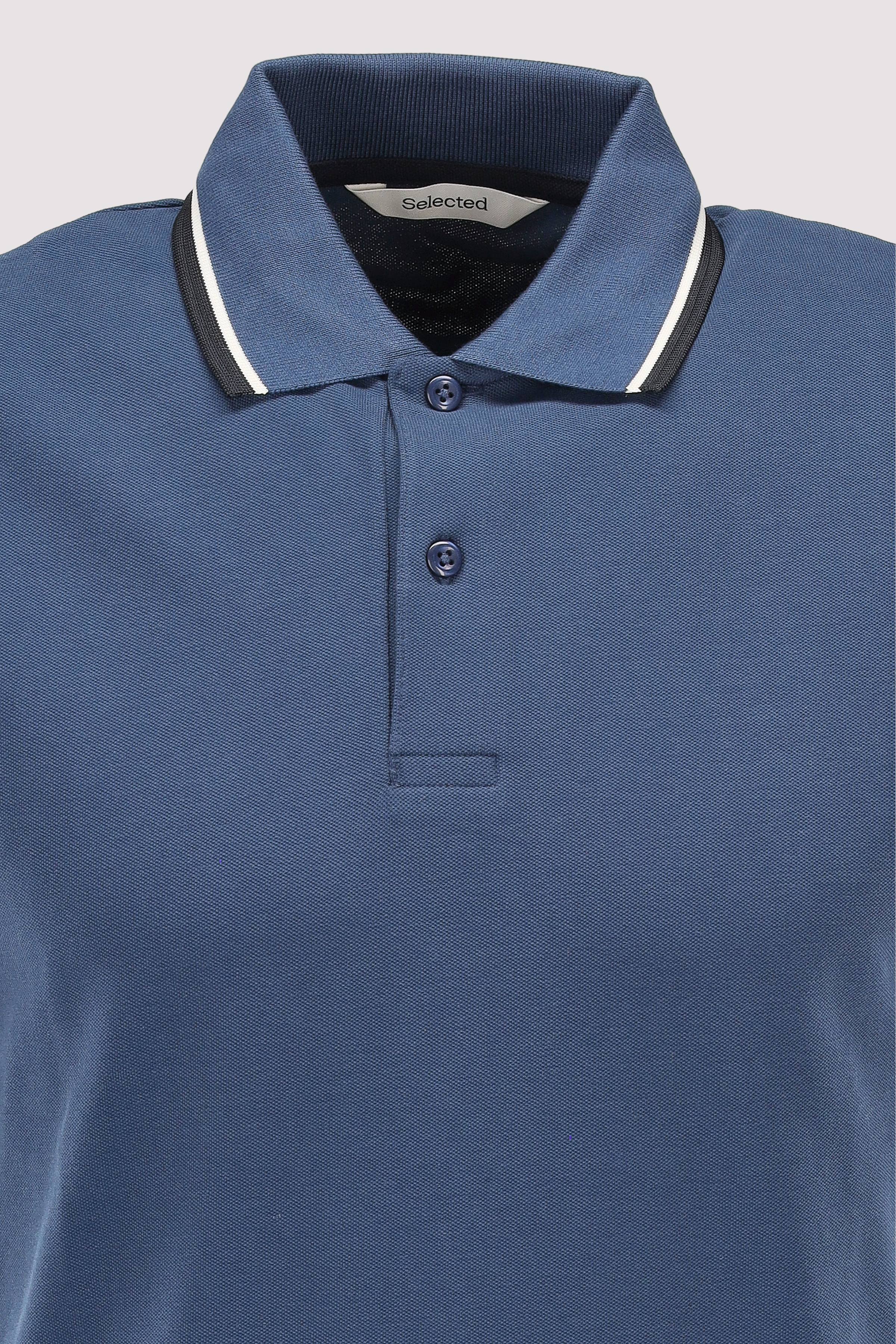Selected - Selected Kurzarm-Poloshirt Sargasso Sea