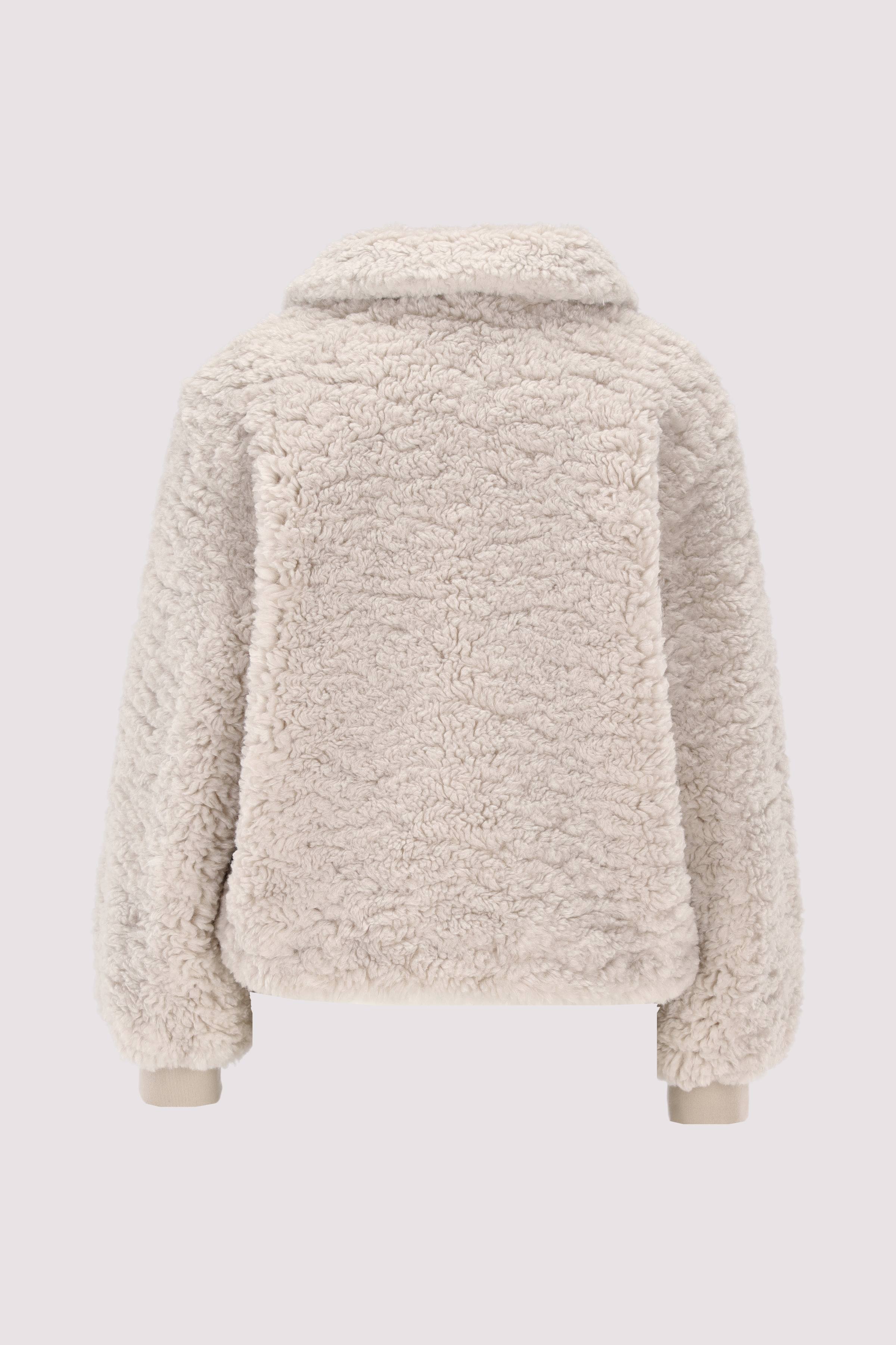 Zip jacket, curly, stand-up co