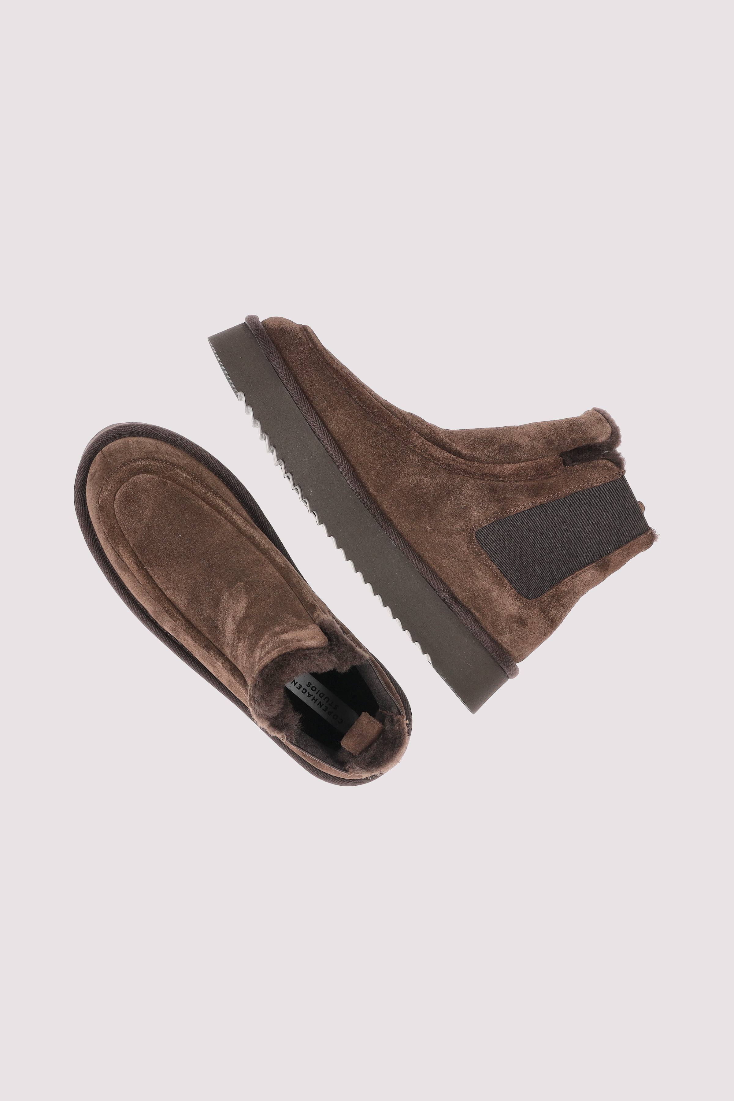 Copenhagen - Copenhagen Damen-Boots Suede Chocolate