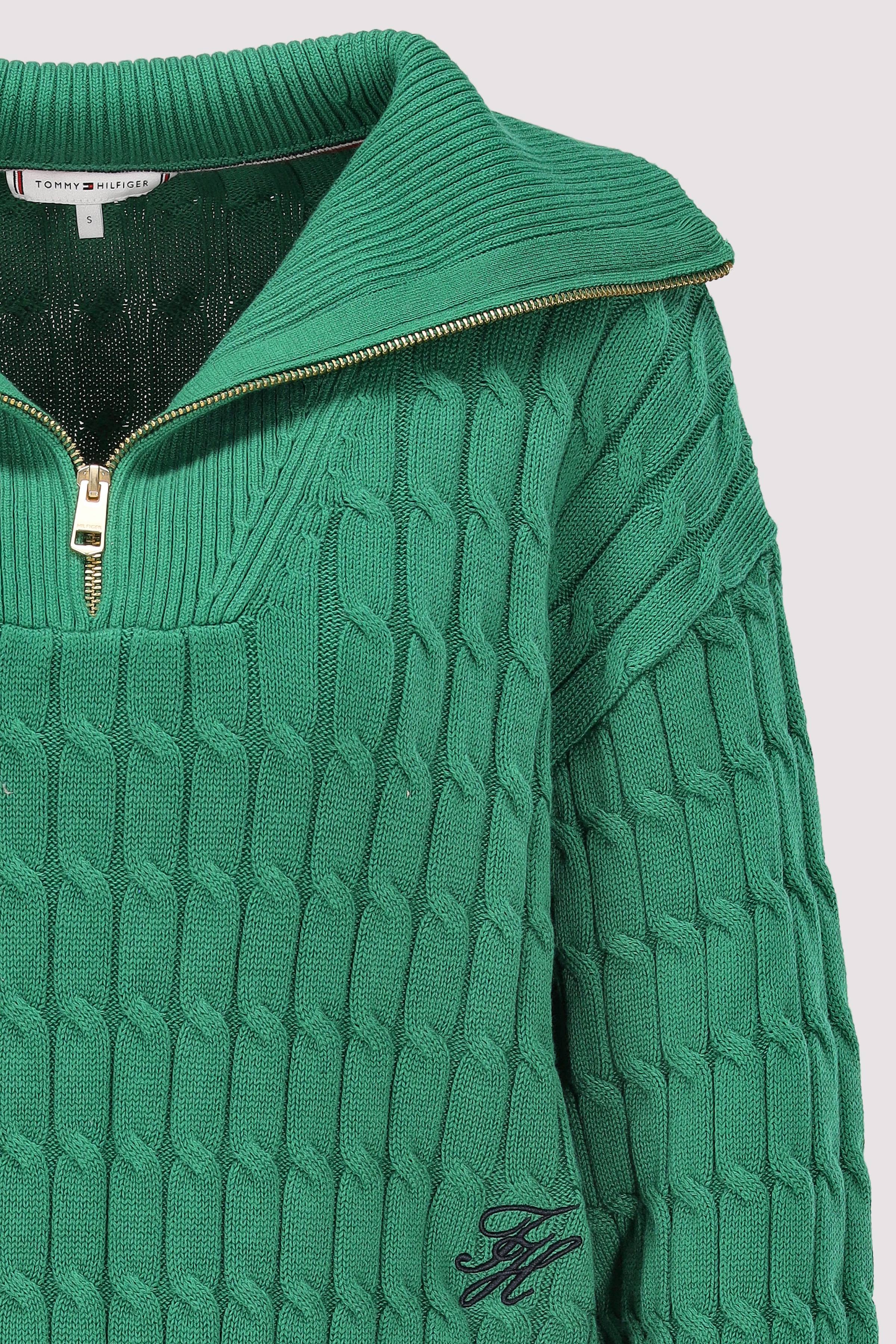 Tommy Hilfiger - CO CABLE MID GG 1/2 ZIP LS SWT