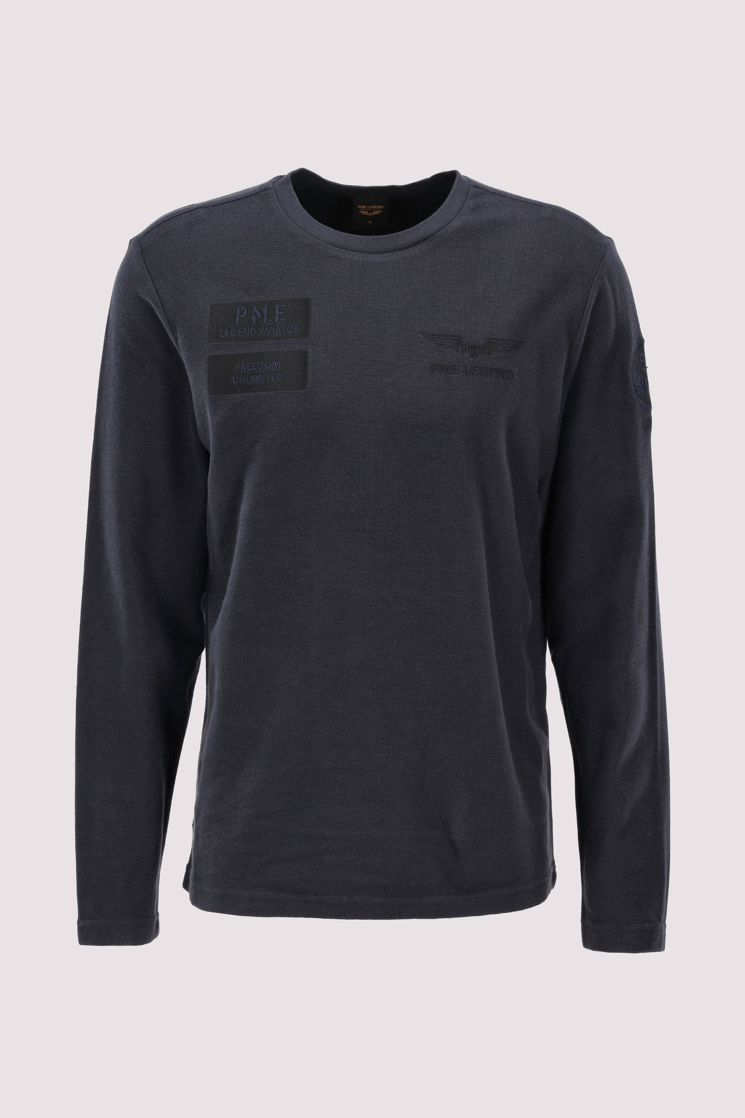 Long sleeve r-neck structured 