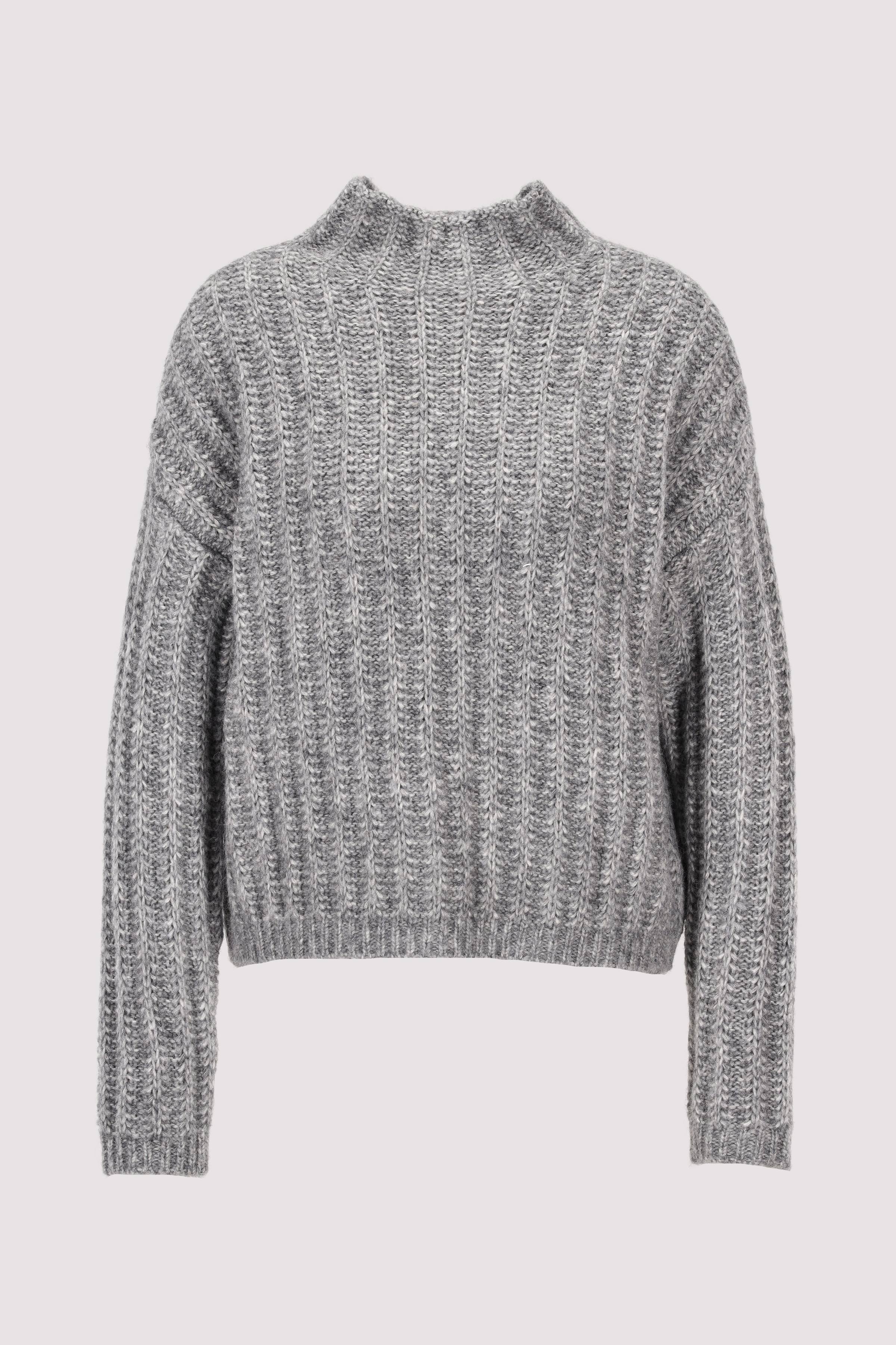 HUGO Rollkragenpullover in Open grey