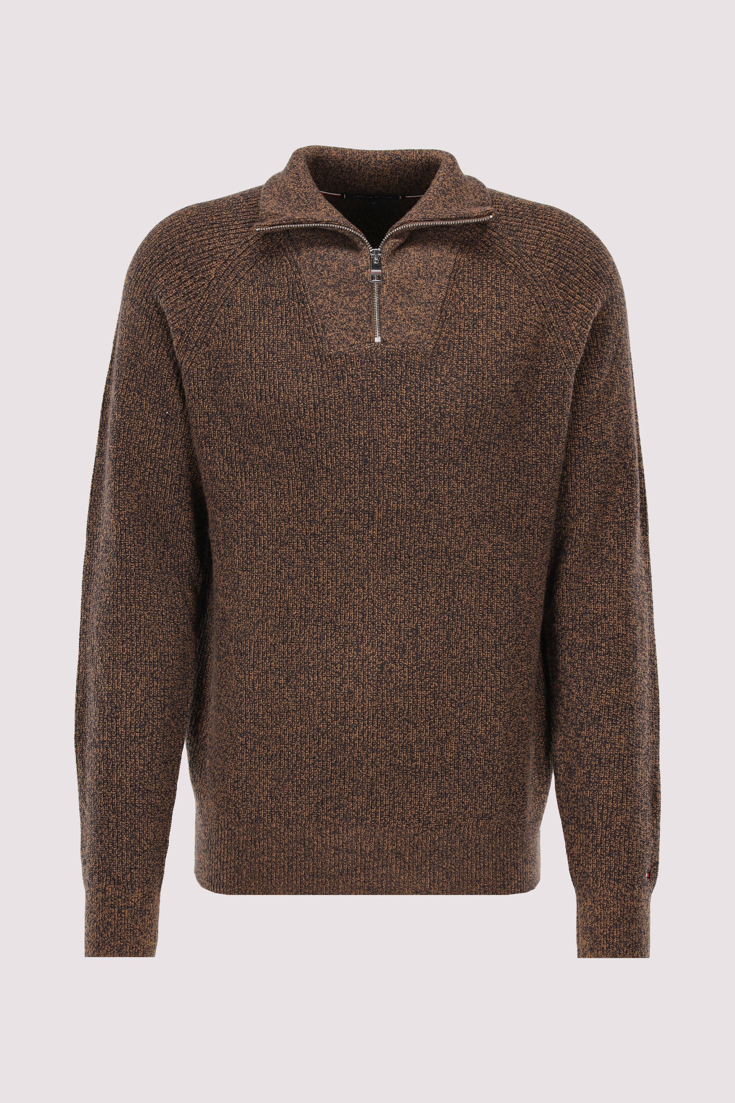 FISHERMAN RIB ZIP MOCK