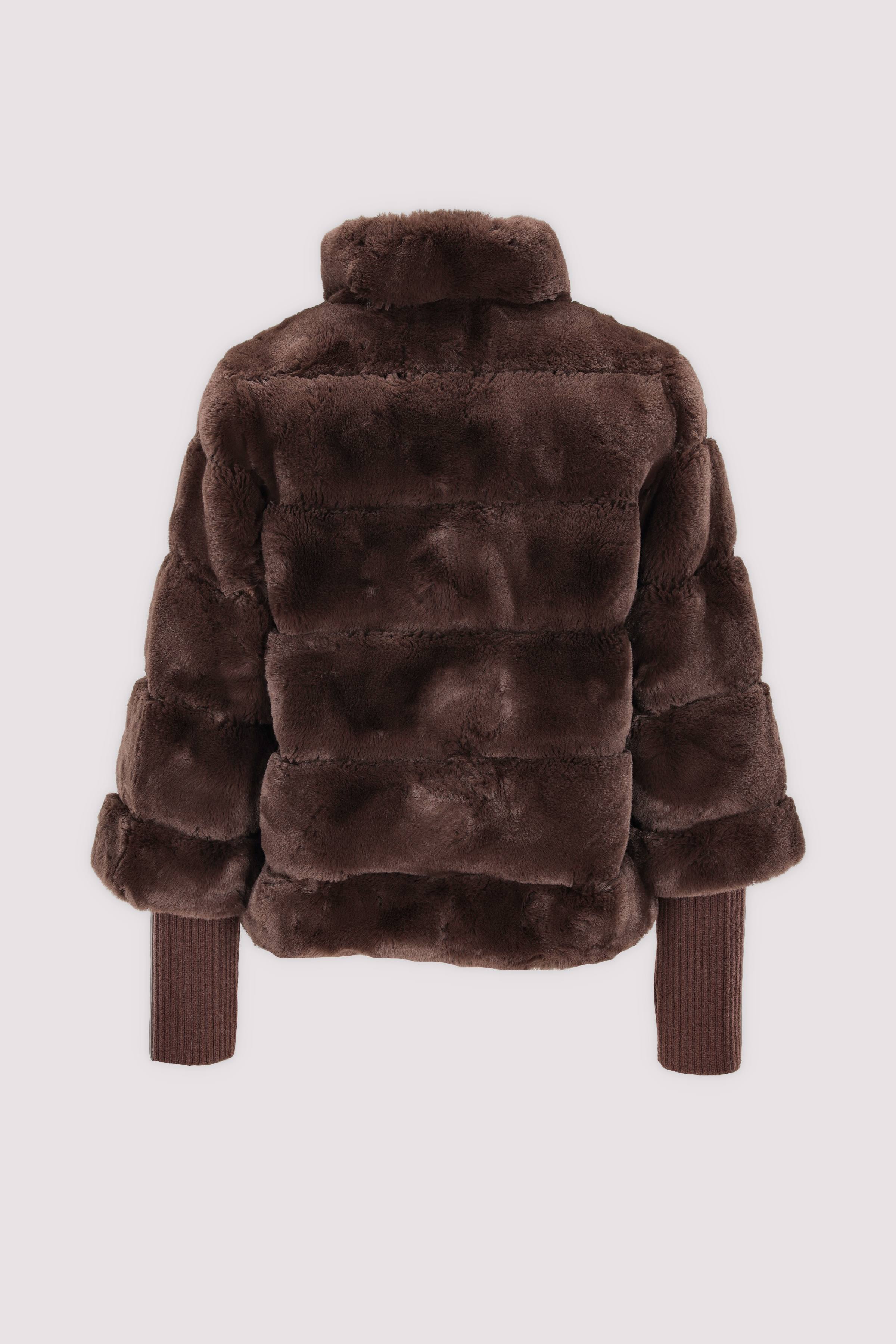 Rino Pelle Kunstfelljacke Coffee