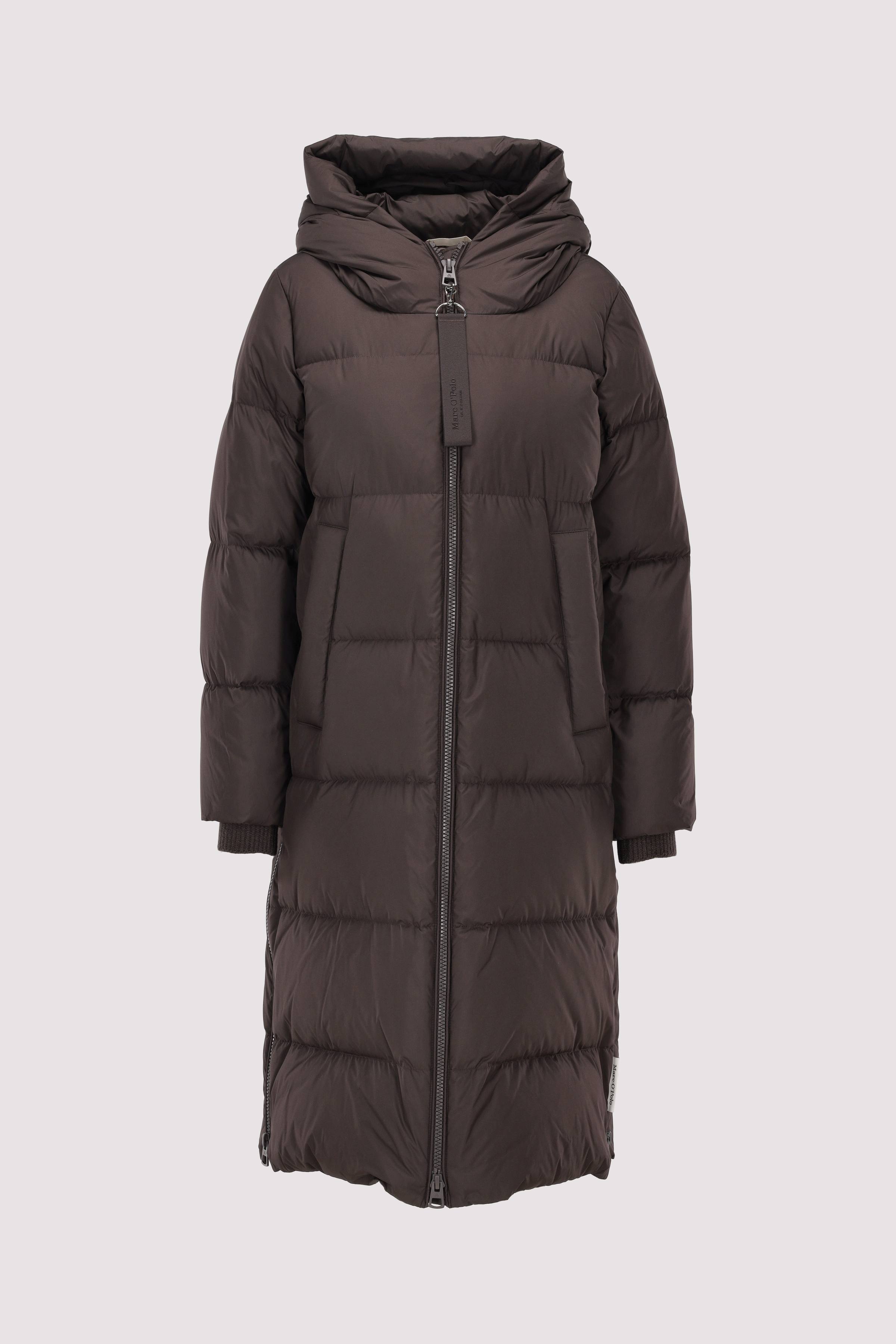 Coat, down filled, with hood, 
