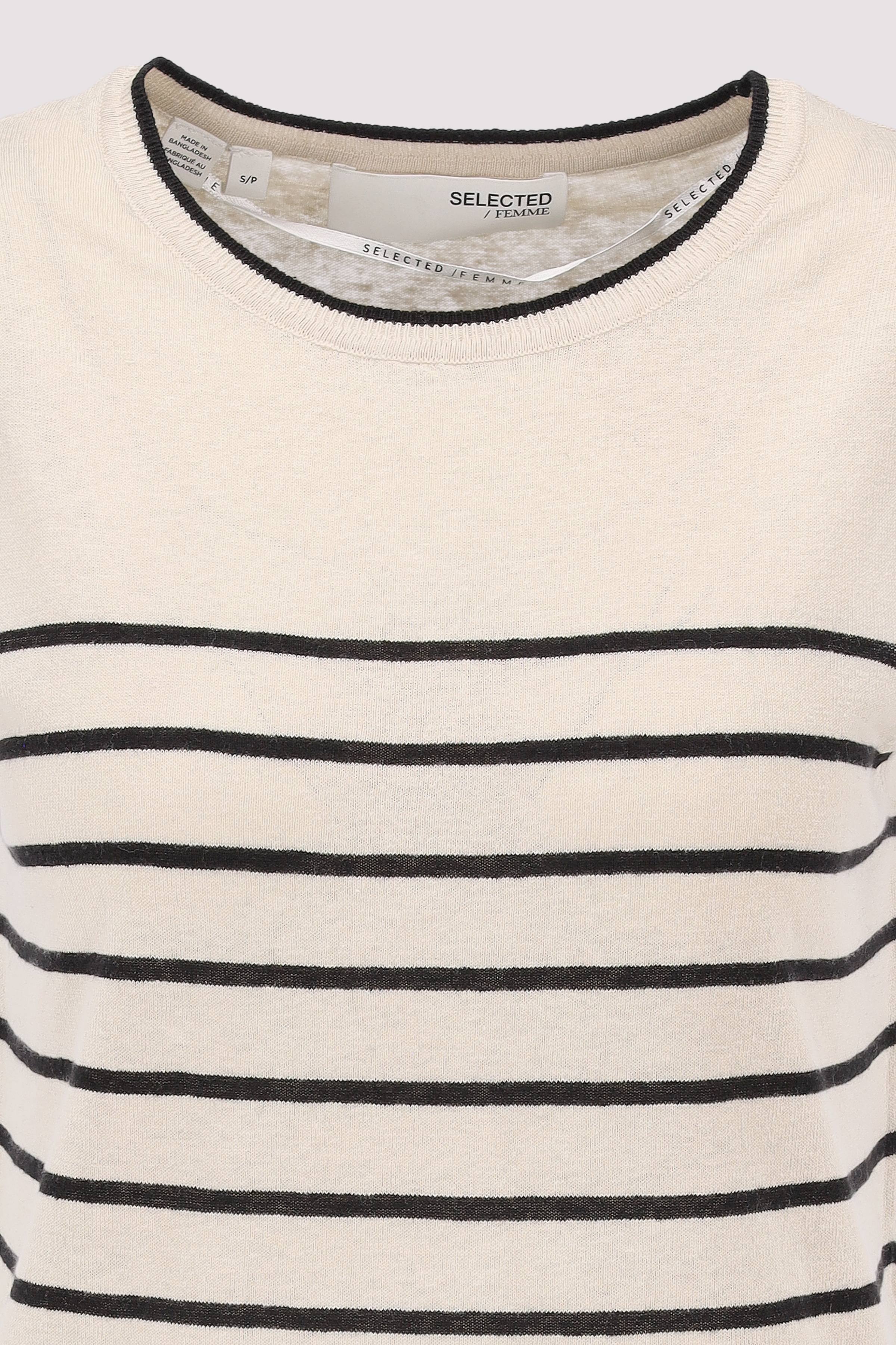 Selected - SLFESTHER SL CONTRAST KNIT TOP