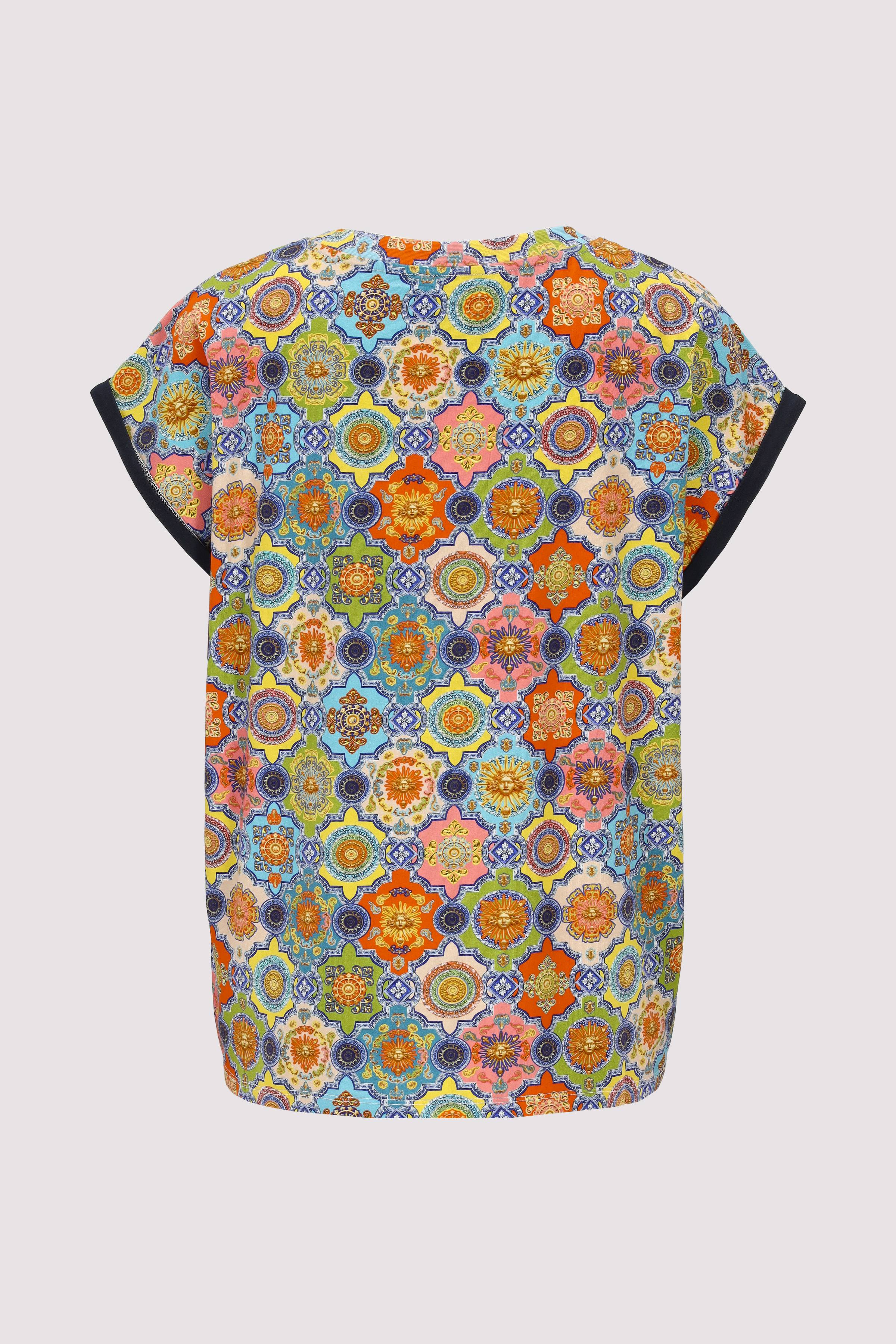 19V69 Italia - Damen T‑Shirt Alloverprint, Stretch