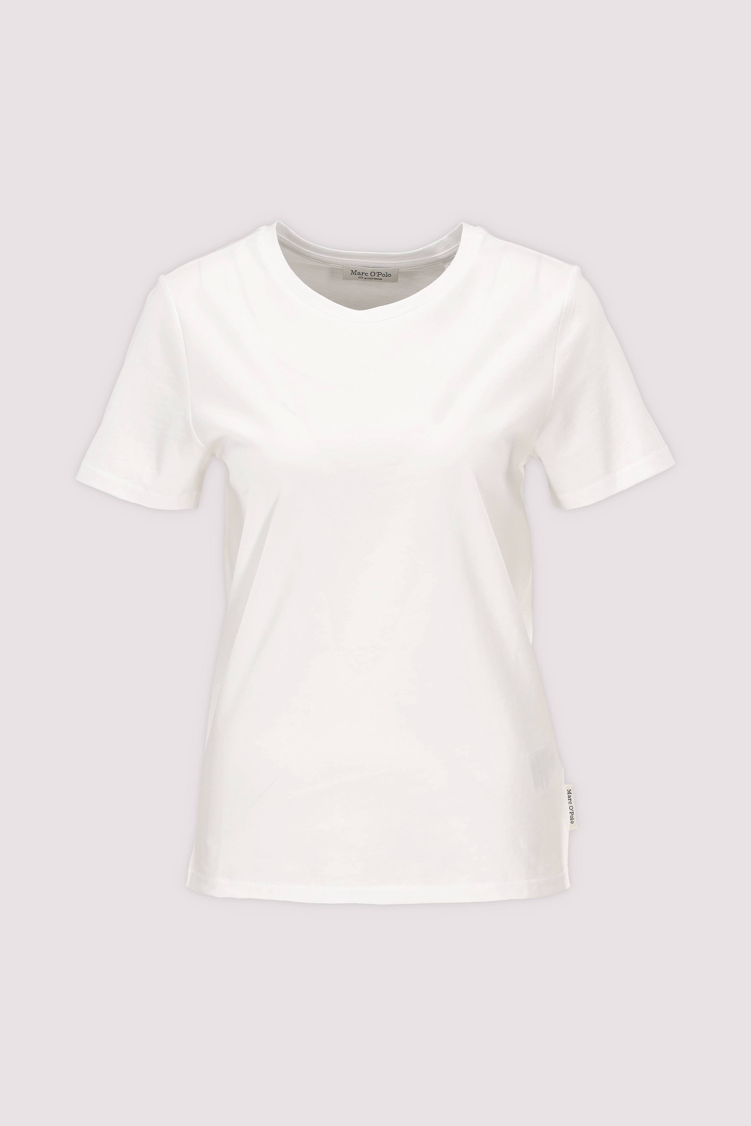 Weißes Damen Kurzarmshirt 100% Baumwolle