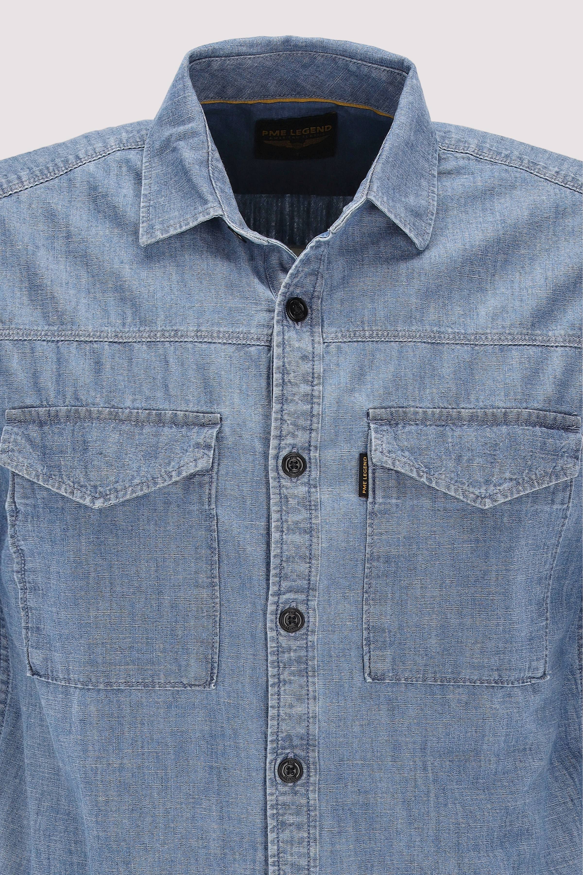 PME Legend - Short Sleeve Shirt Indigo Cham PME Legend - Short Sleeve Shirt Indigo Cham