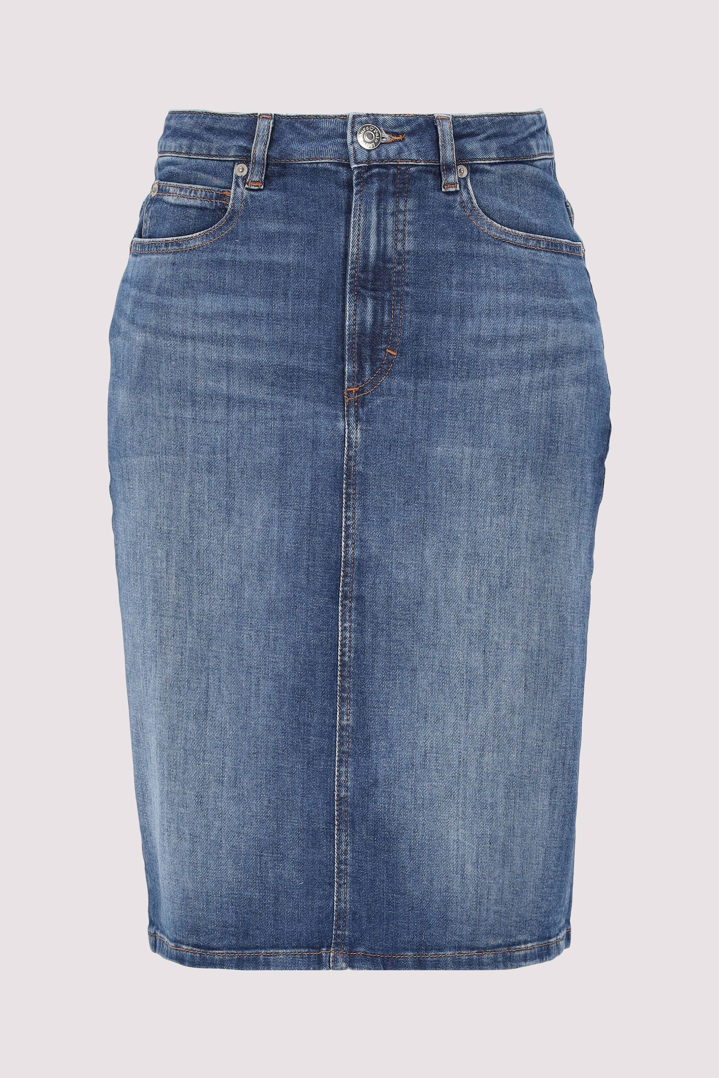 Denim Skirt, high waist, midi 