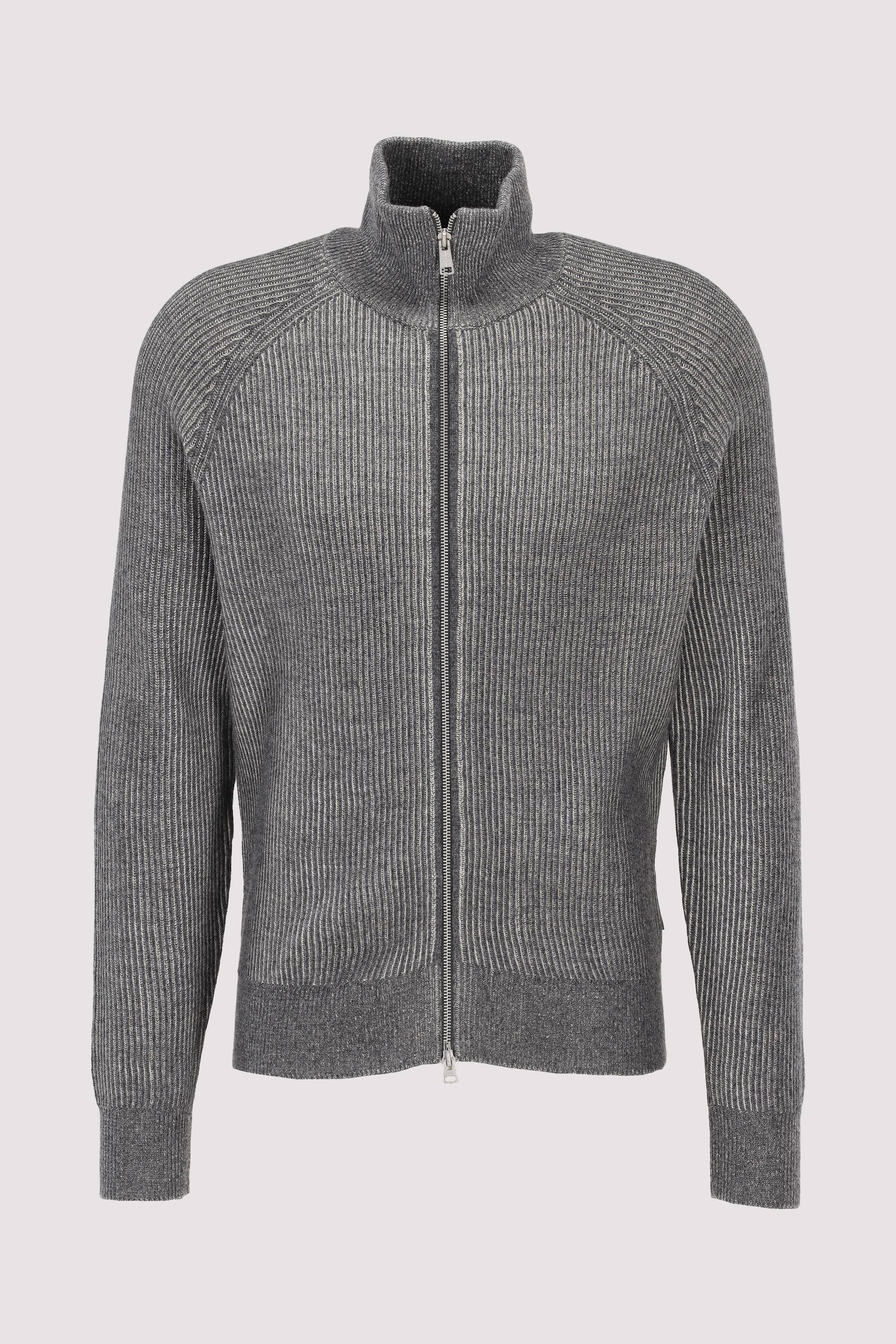 Marc O'Polo Langarmhemd Wollmix grau