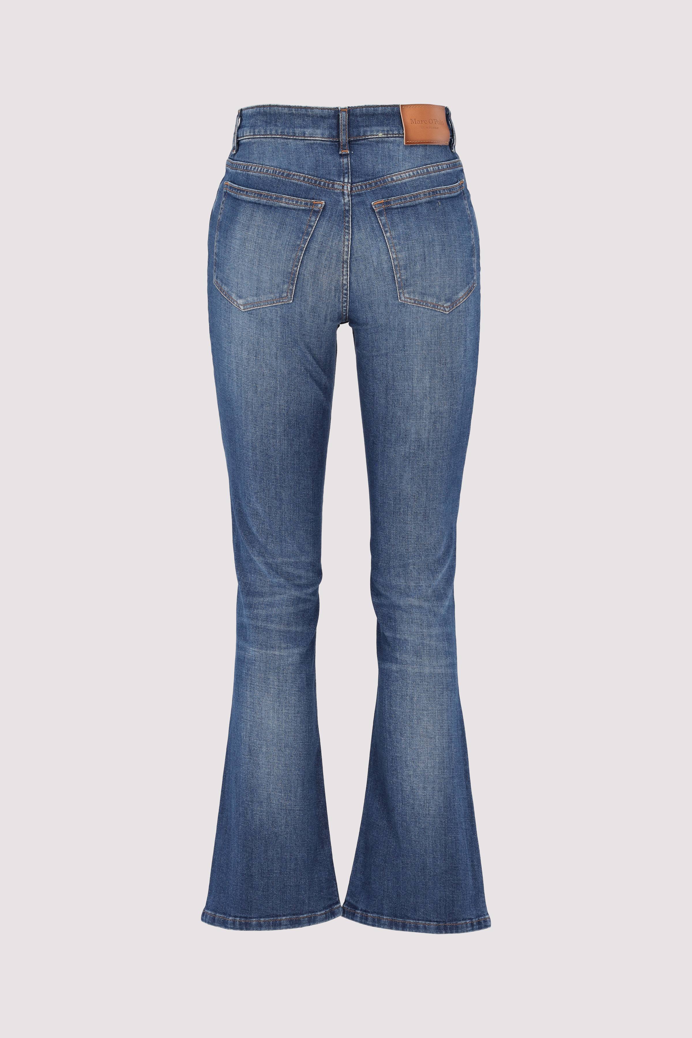 Denim trousers, high waist, fl