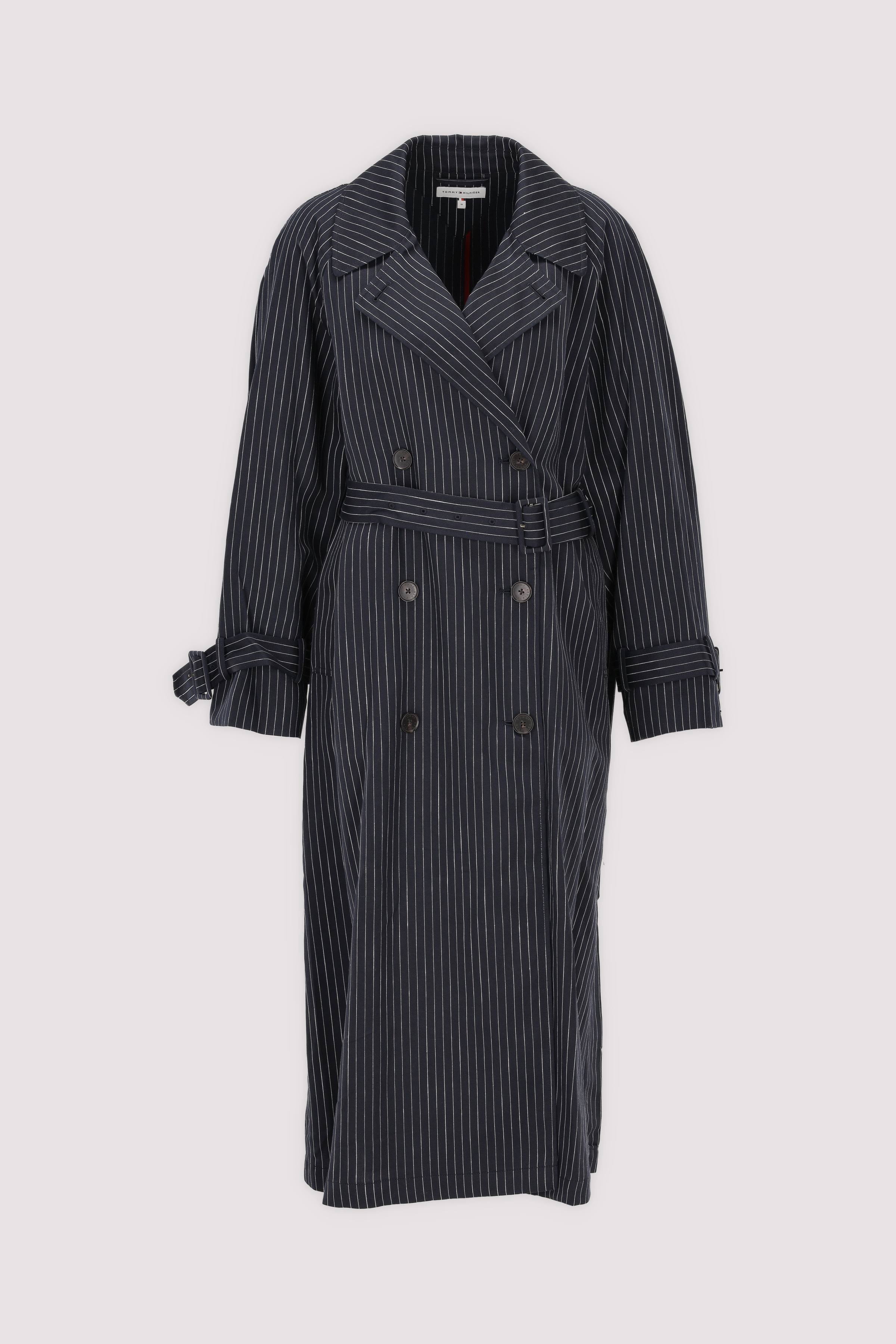 Tommy Hilfiger Leinen-Trenchcoat Blue