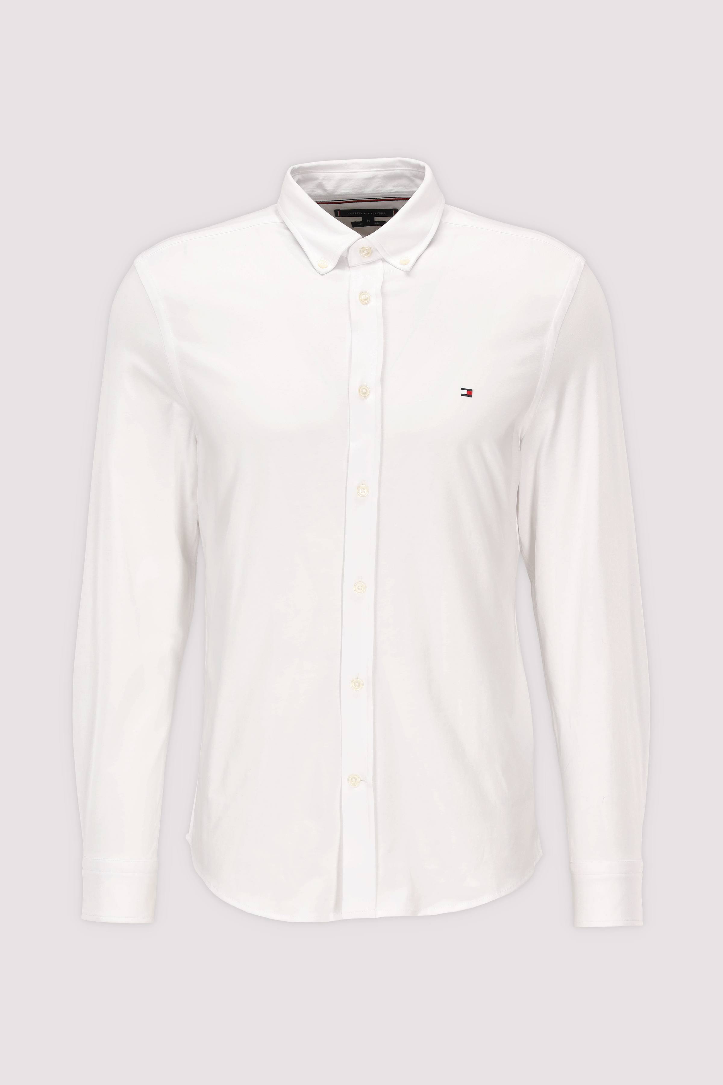 Tommy Hilfiger - Tommy Hilfiger Herren Langarmhemd Weiß