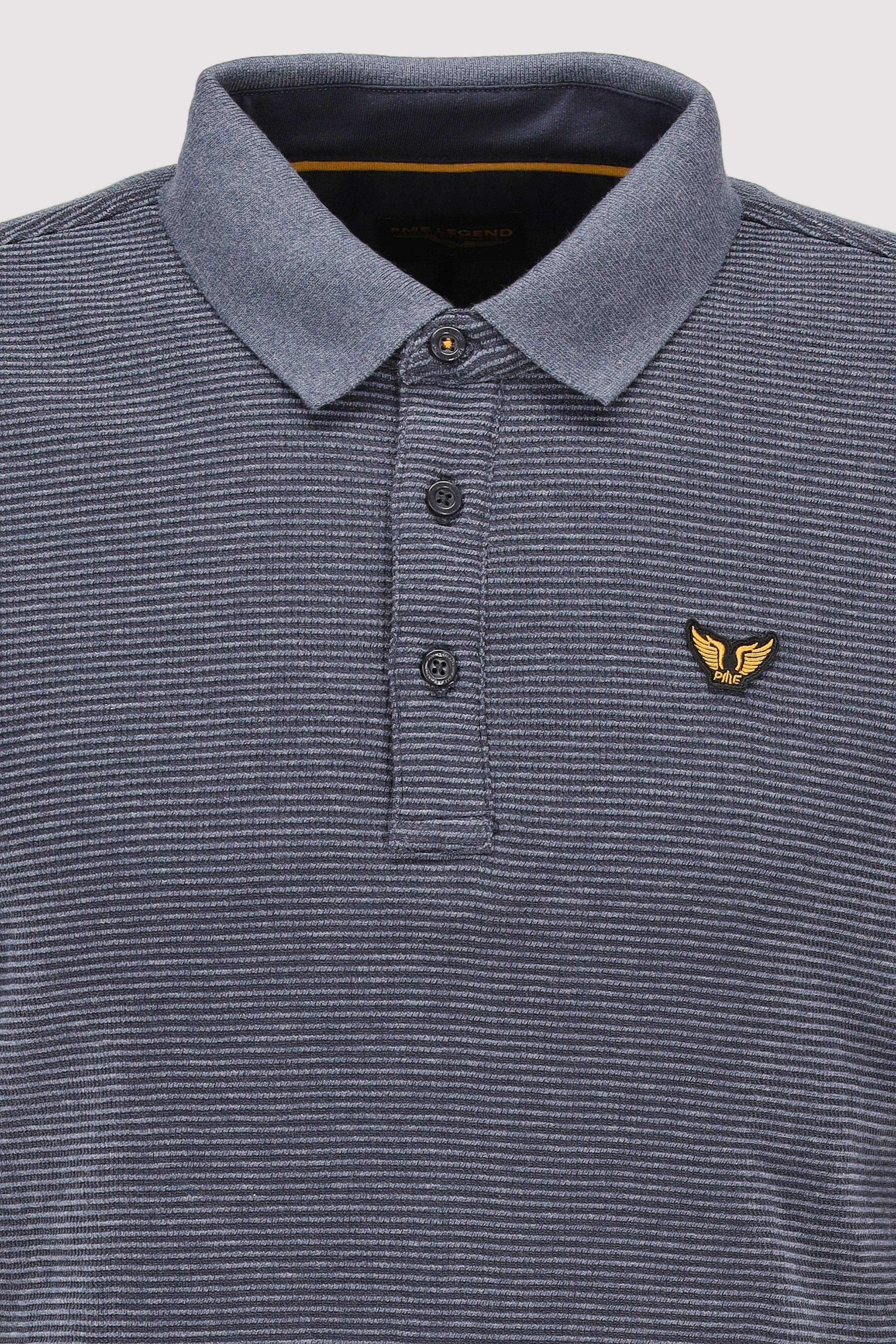 PME Legend - Short sleeve polo 2 tone textu
