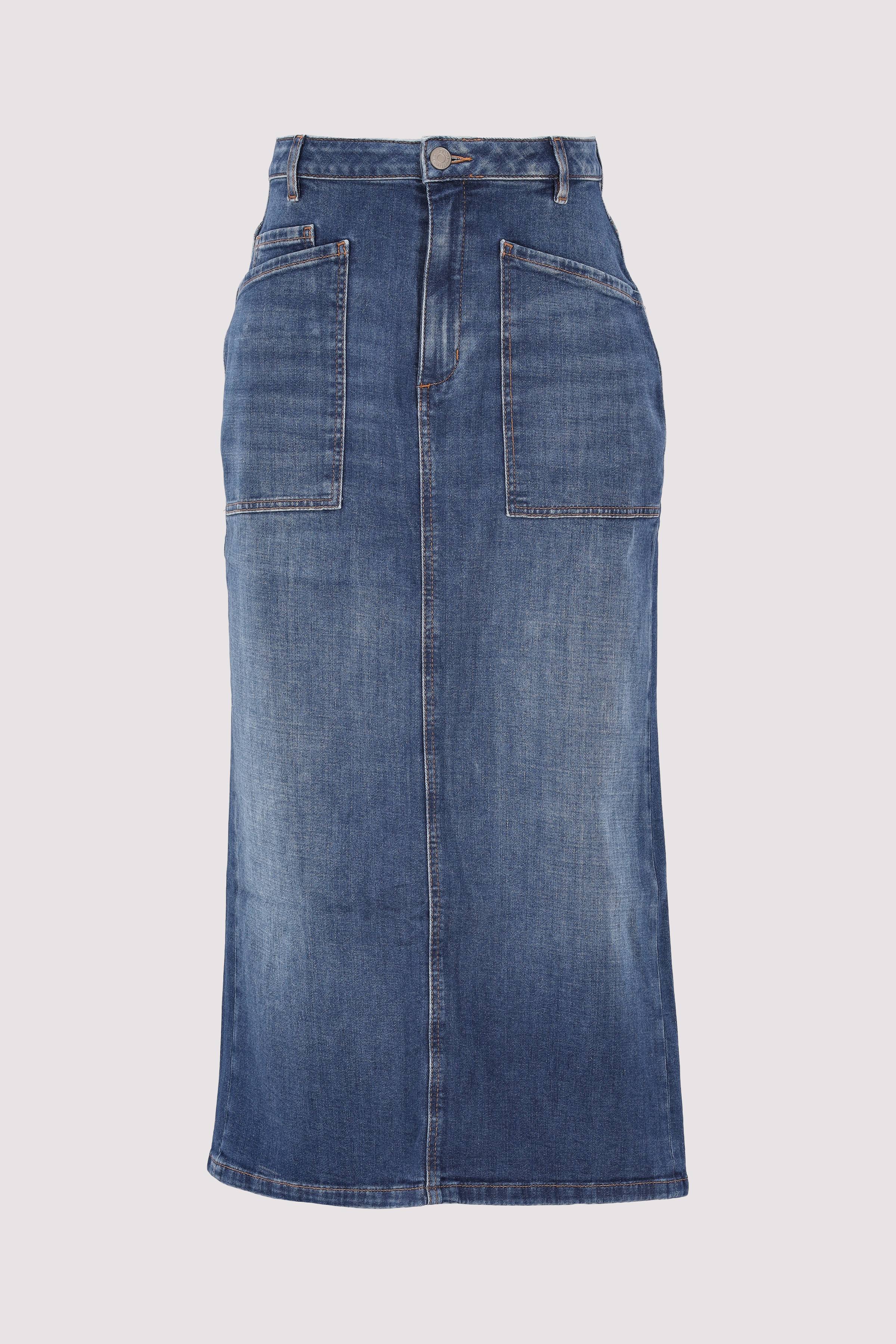 Denim Skirt, mid waist, midi l