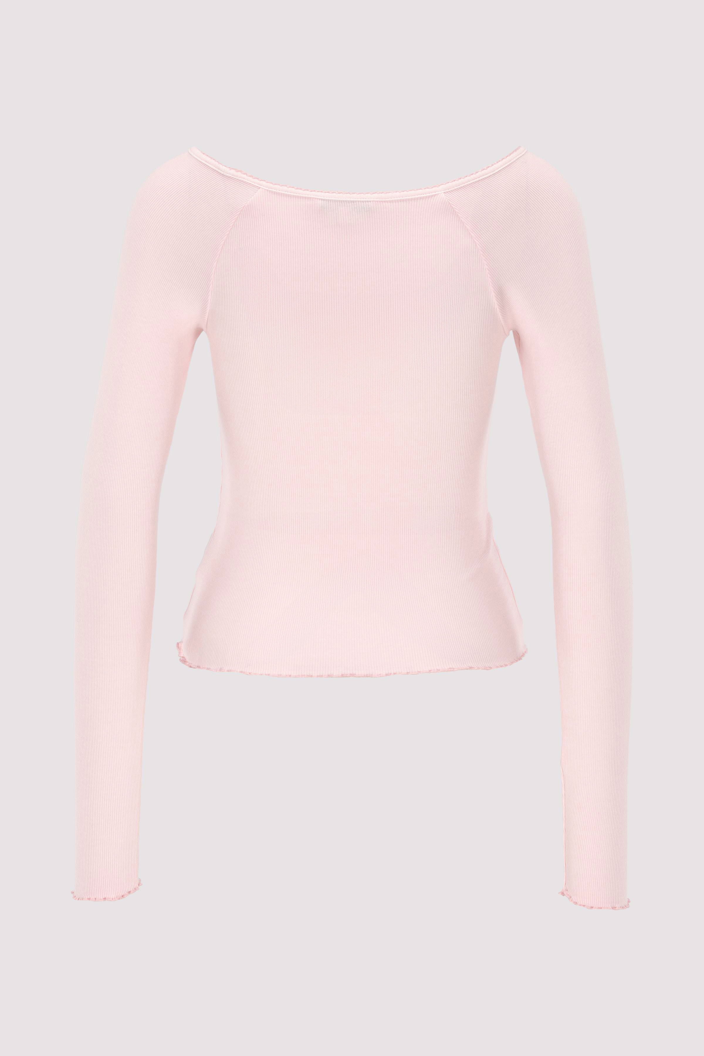 TJW SLIM VNECK GMD RIB LS