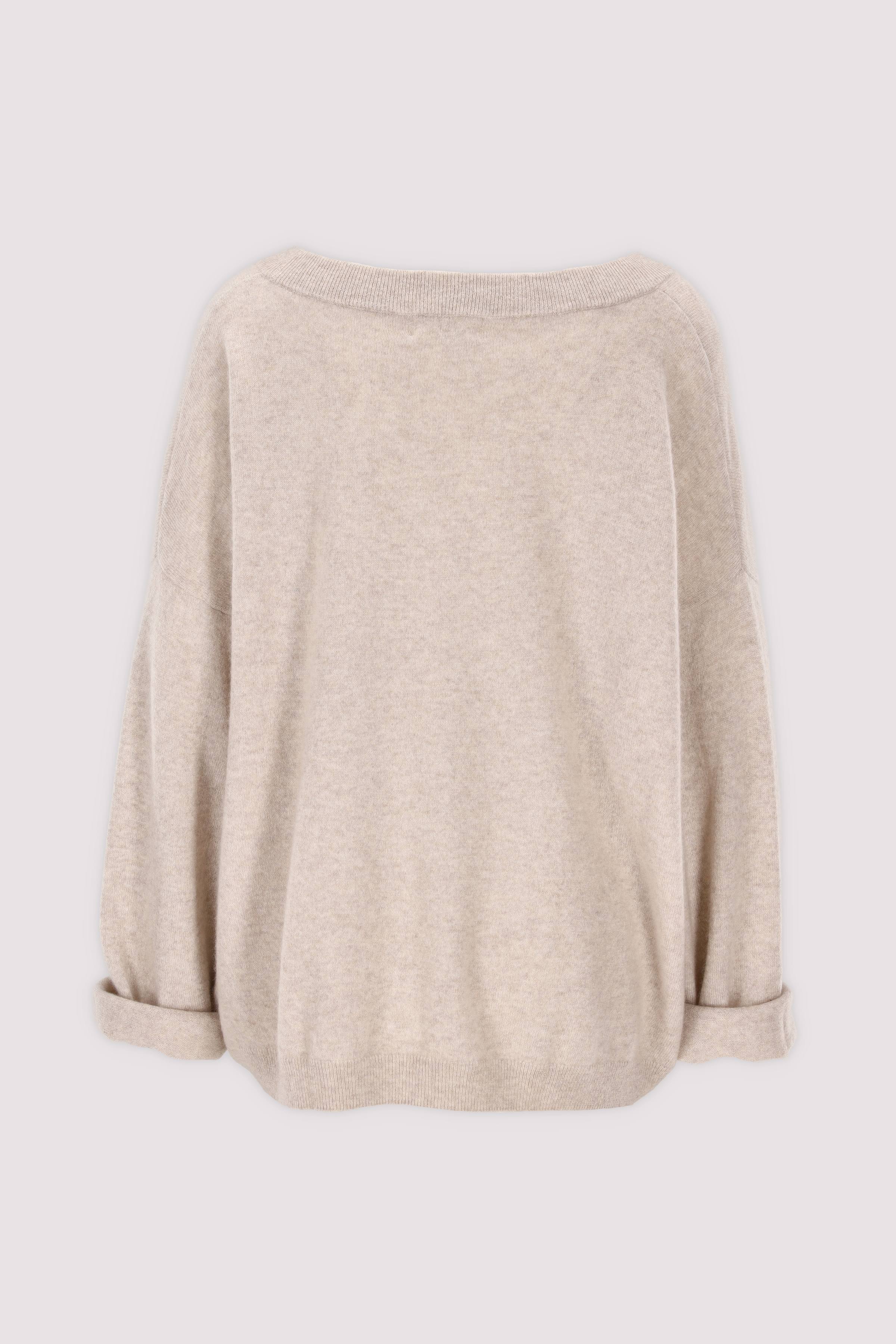 Pontia Rundhalspullover Damen Beige