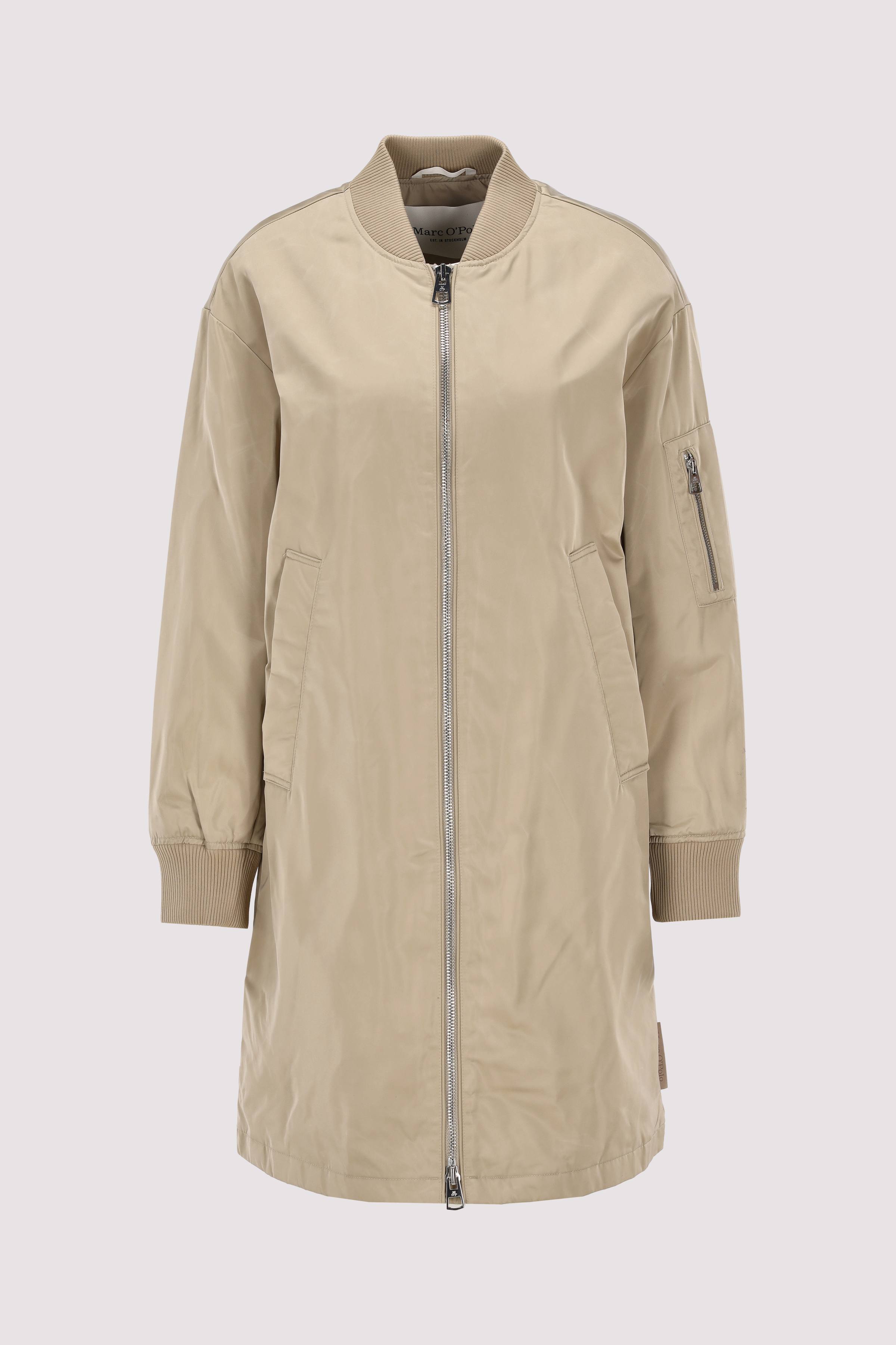 Blouson coat, knitted details,