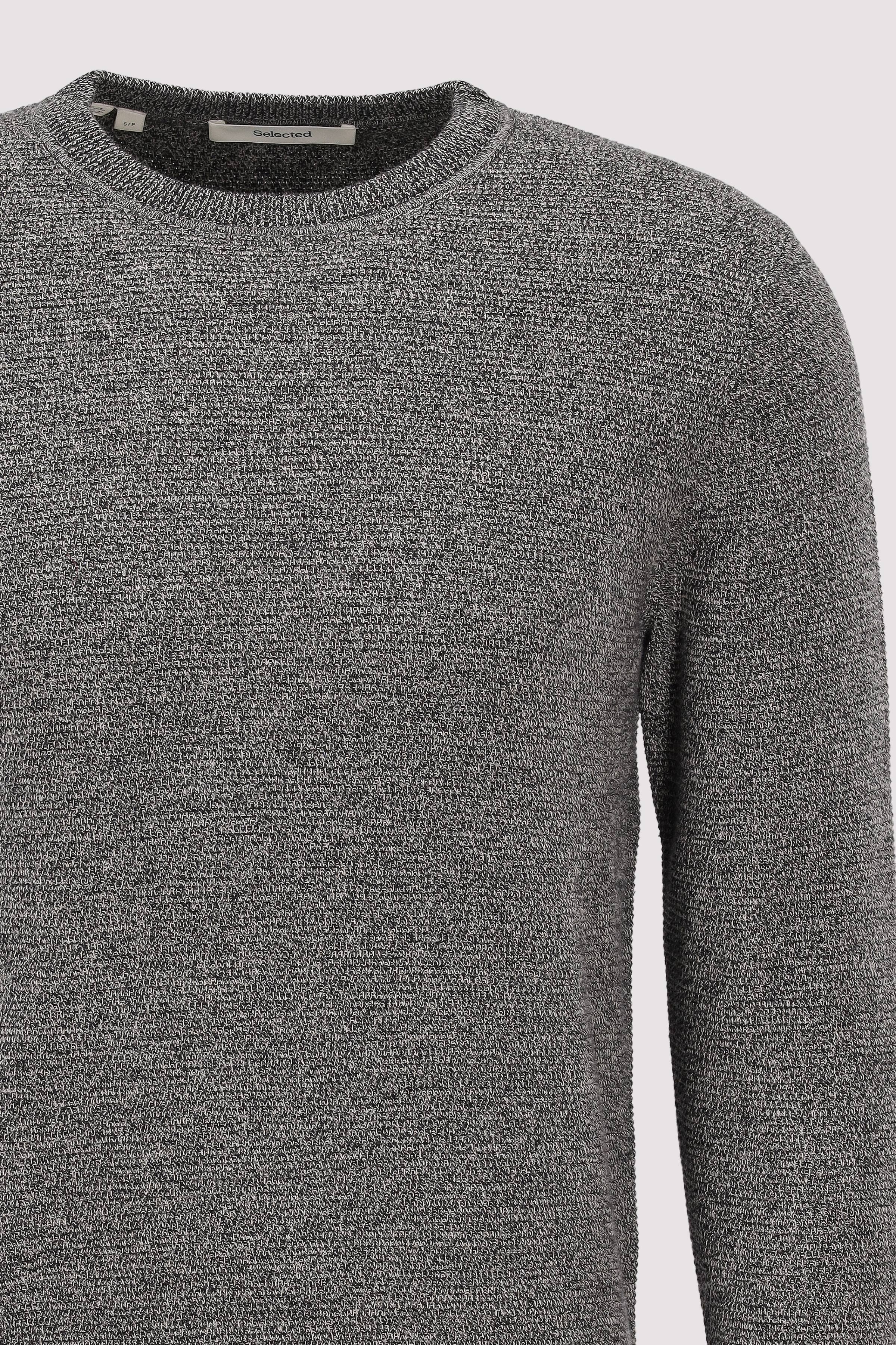 Selected - SLHROSS LS KNIT STRUCTURE CREW