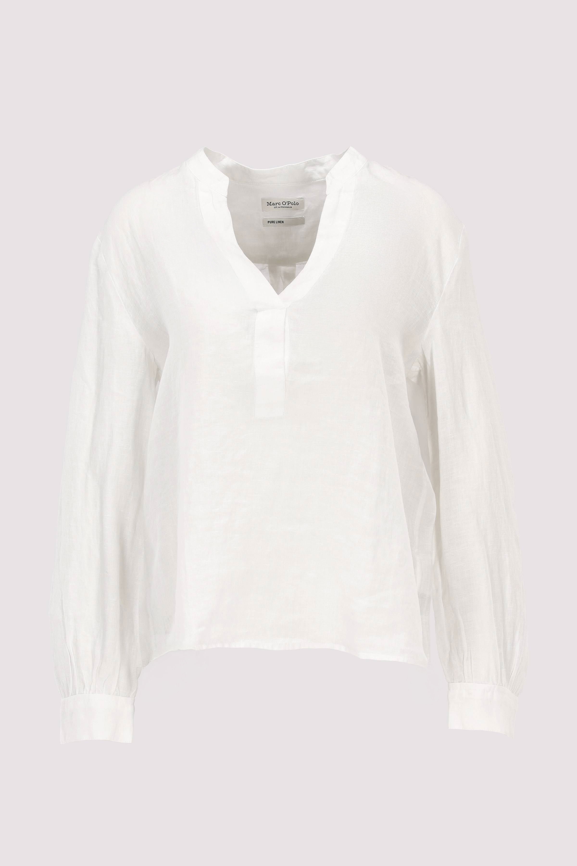 Blouse, tunic shape, stand up 