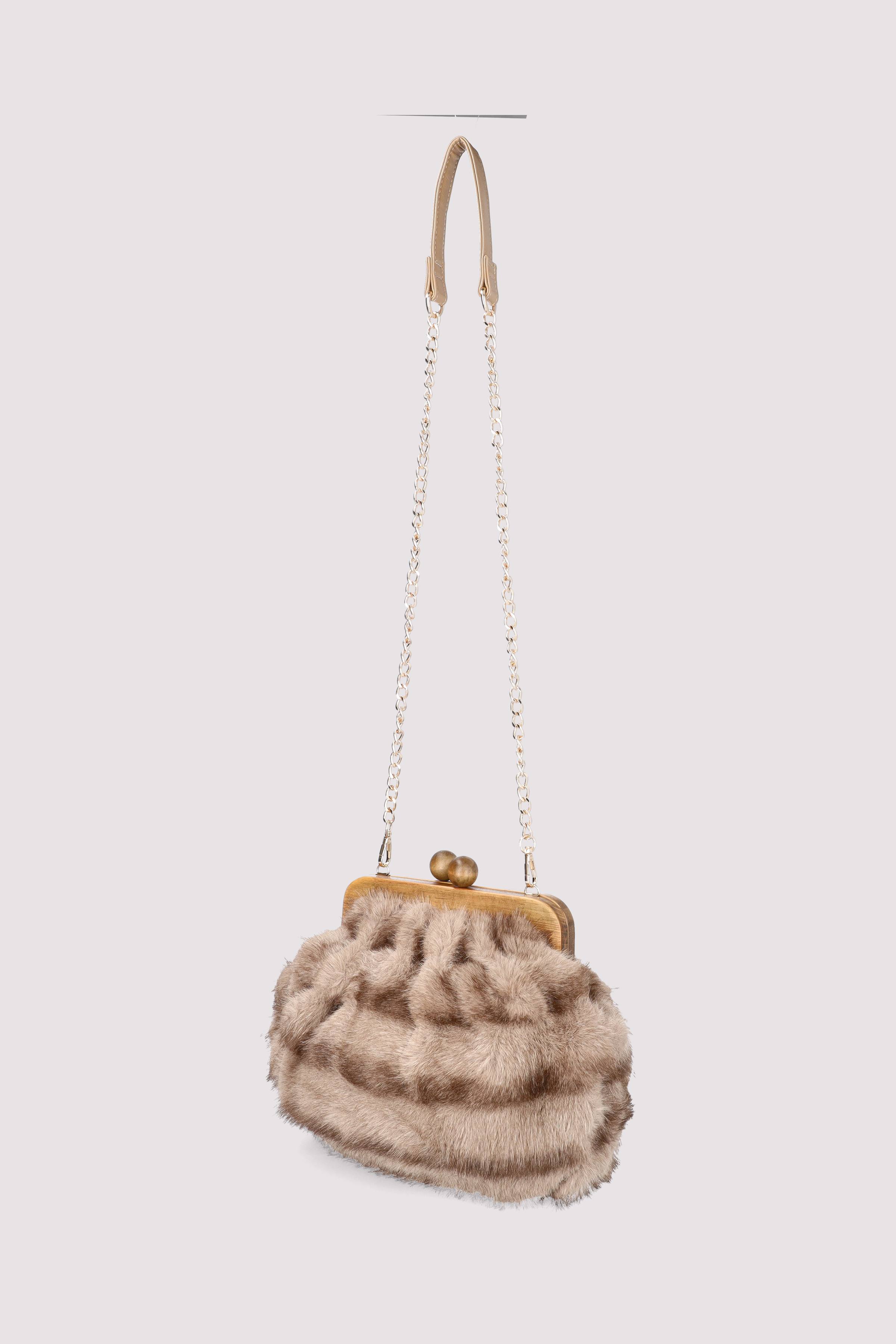 Crazy Lou - Crazy Lou Taupe Clutch, edles Finish