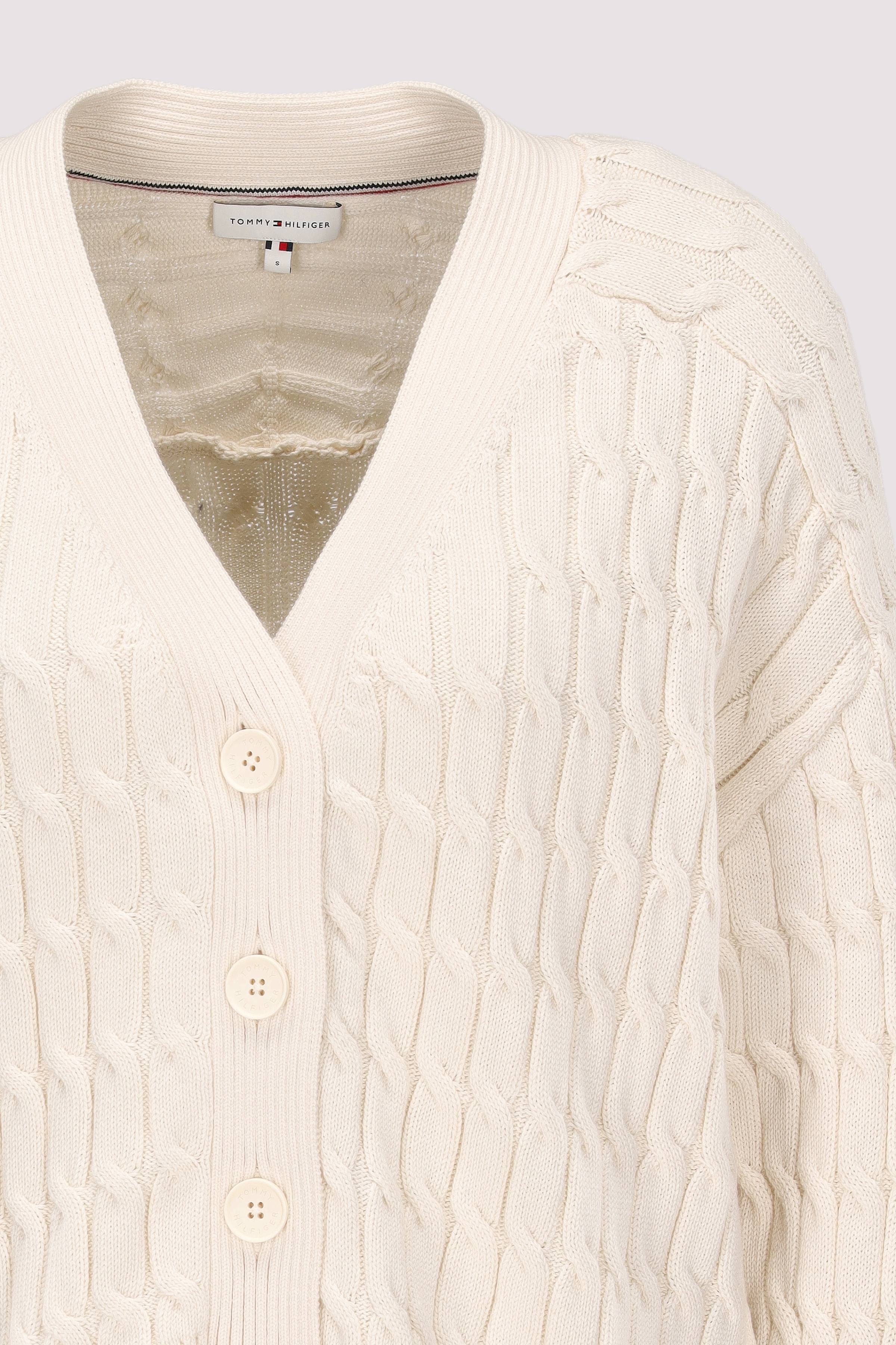 Tommy Hilfiger - MID GG CABLE V-NK LS CARDI