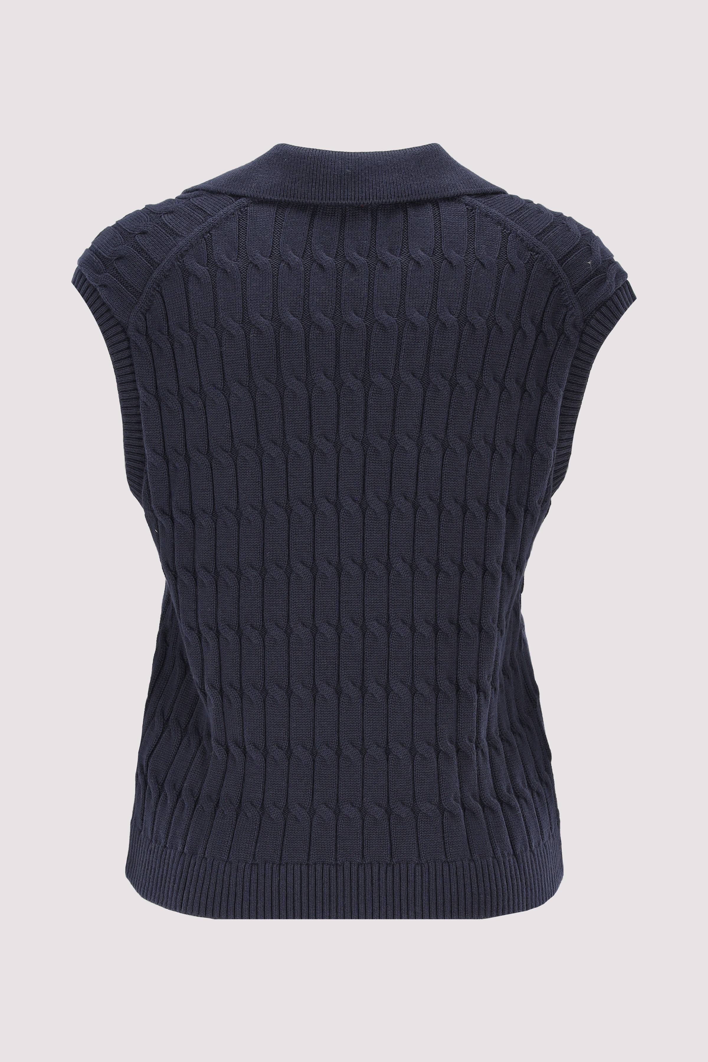 Tommy Hilfiger - CO CABLE MID GG OPEN POLO VEST Tommy Hilfiger - CO CABLE MID GG OPEN POLO VEST