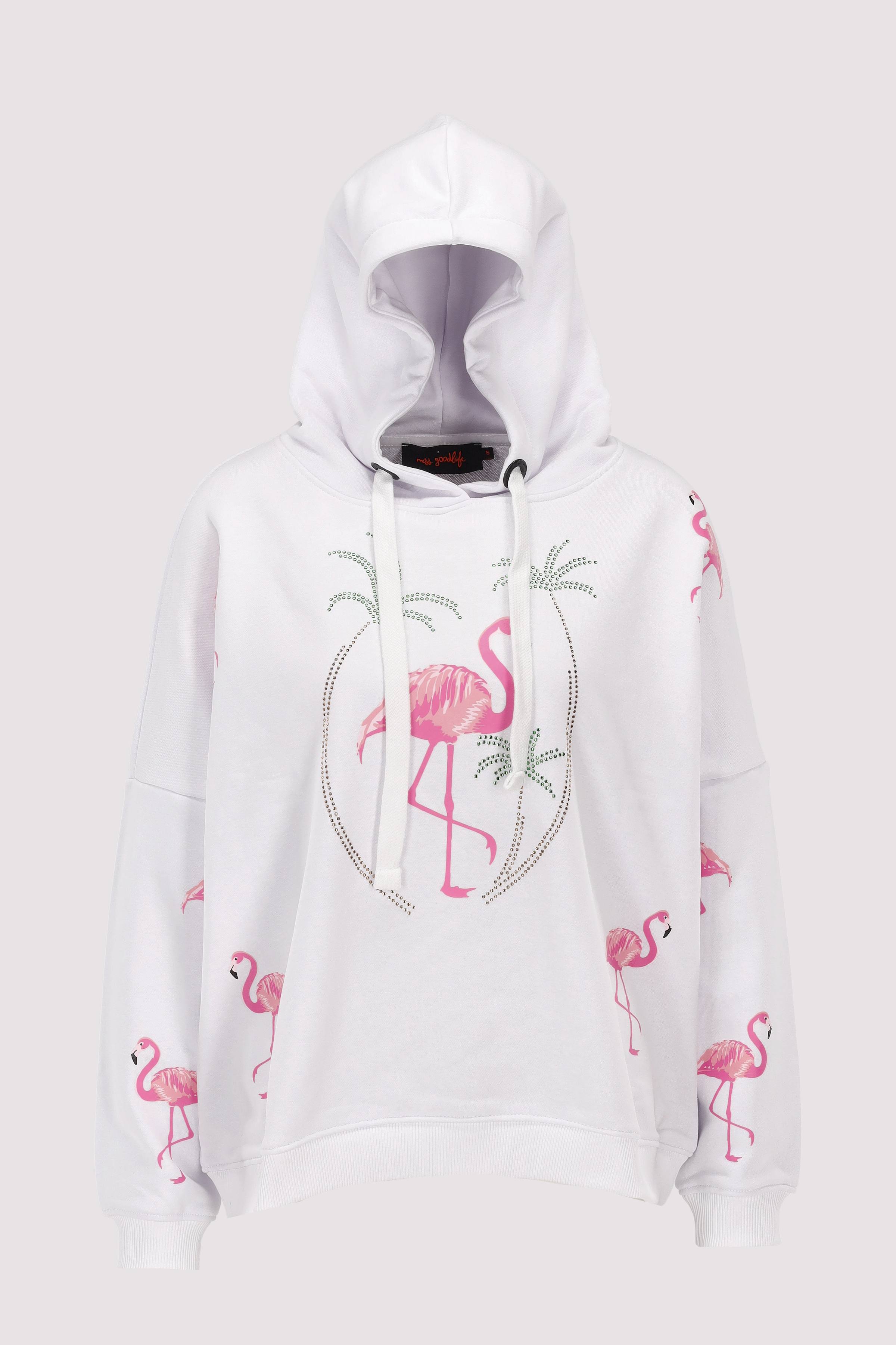 Miss Goodlife - Hoodie Flamingo Palm Miss Goodlife - Hoodie Flamingo Palm