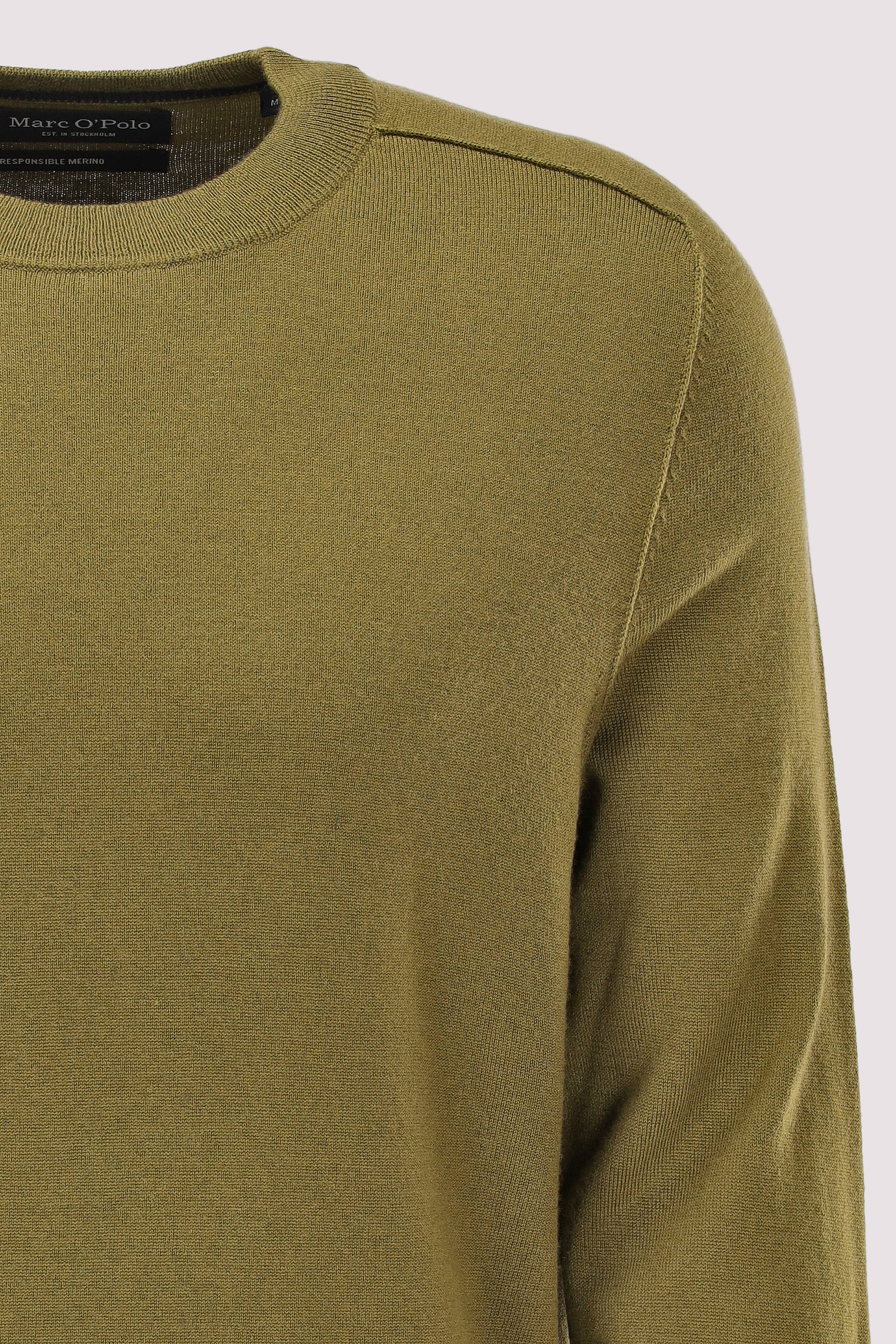 Marc O´Polo International - Crew Neck in pure merino with 