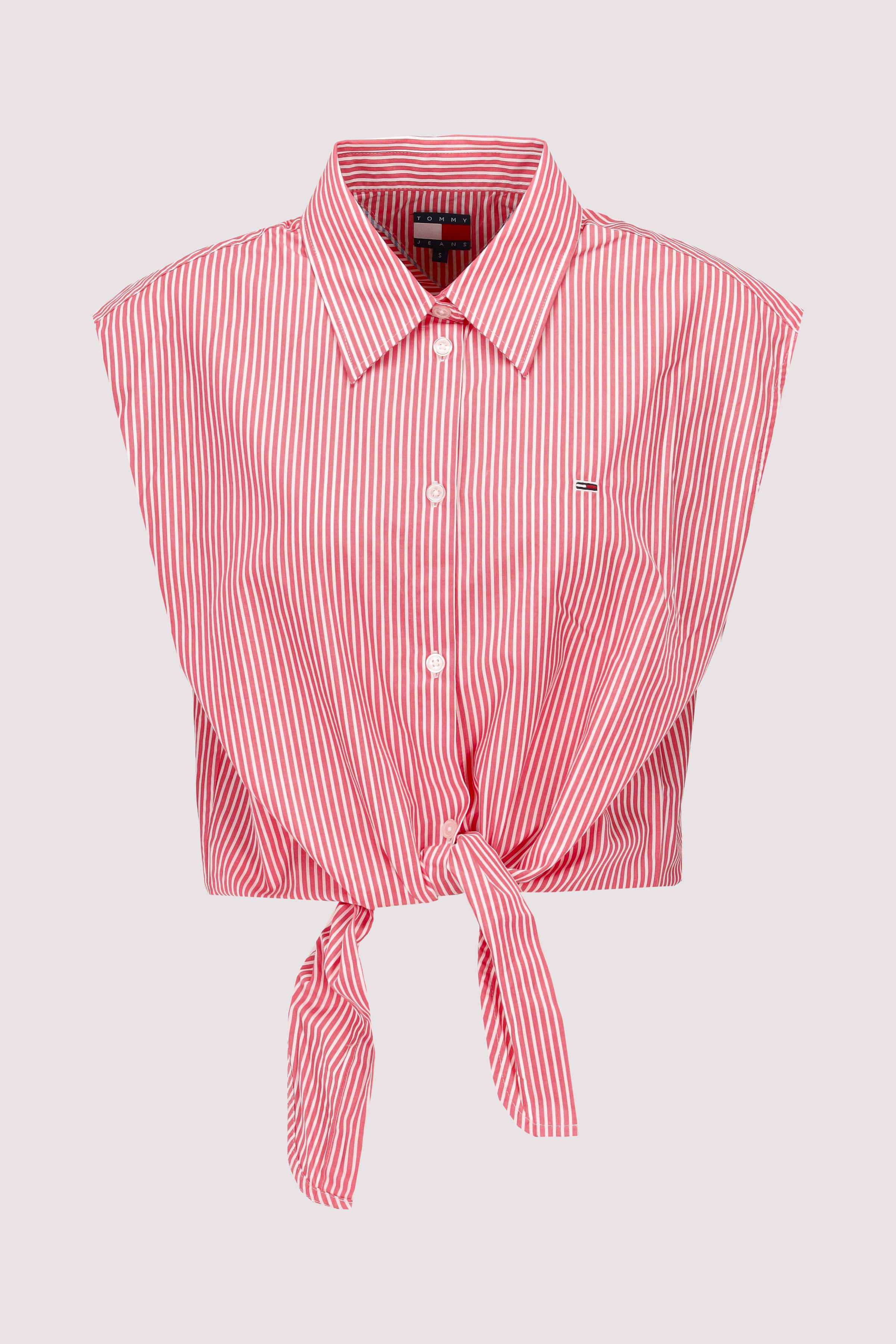 TJW POPLIN FRONT KNOT SHIRT