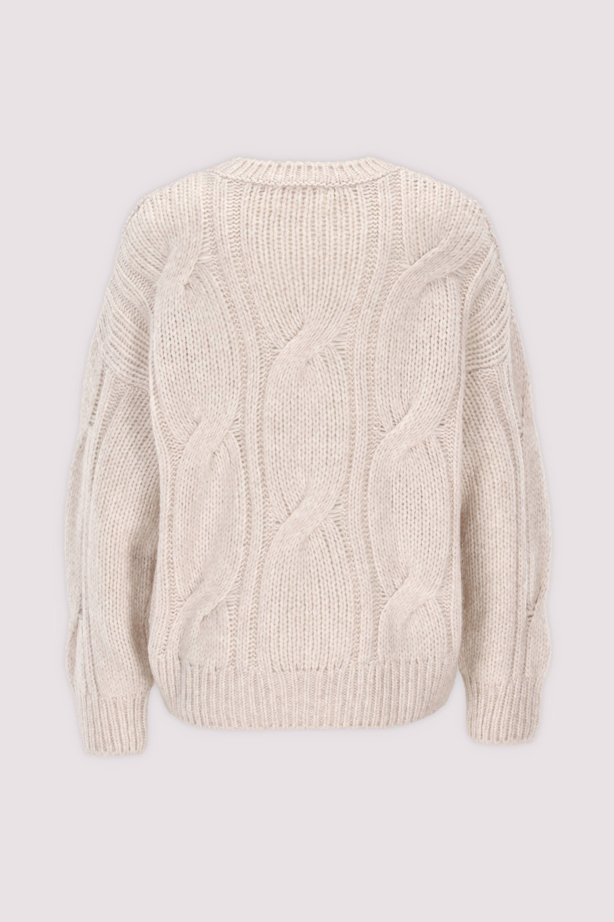 Juvia Damen Rundhalspullover Eggshell